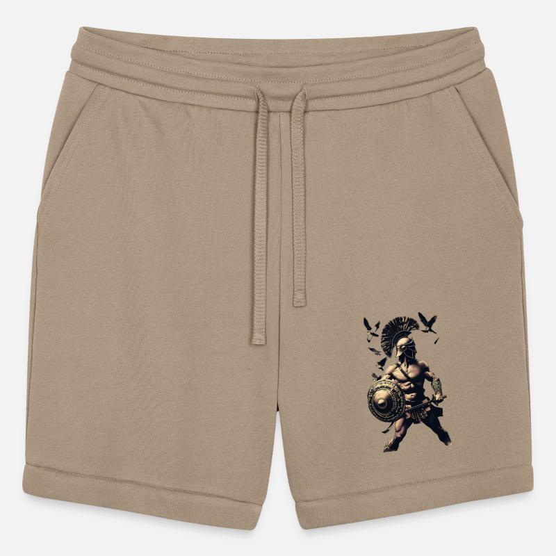 Ancient Warrior In Combat Pose Surrounded By Birds