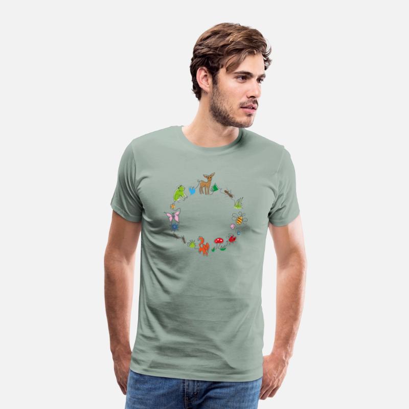 Animals of the forest in a circle