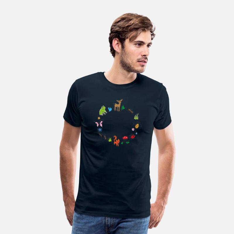 Animals of the forest in a circle