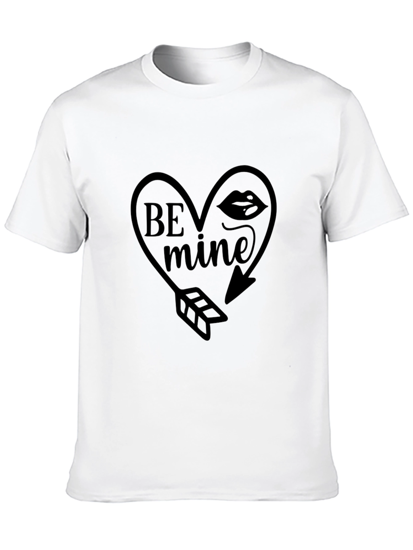 Be Mine Heart Arrow Graphic Tee - Black