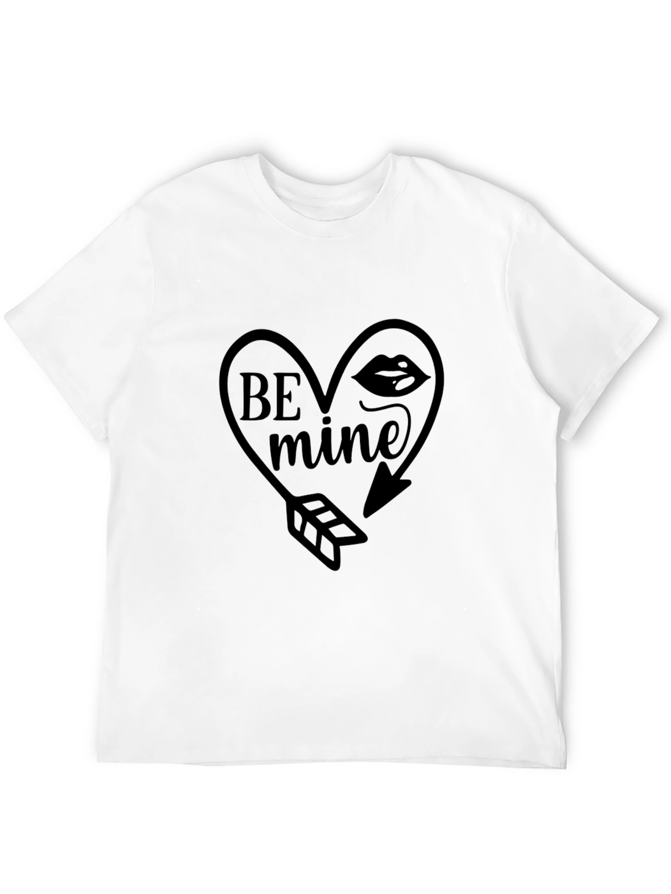 Be Mine Heart Arrow Graphic Tee - Black