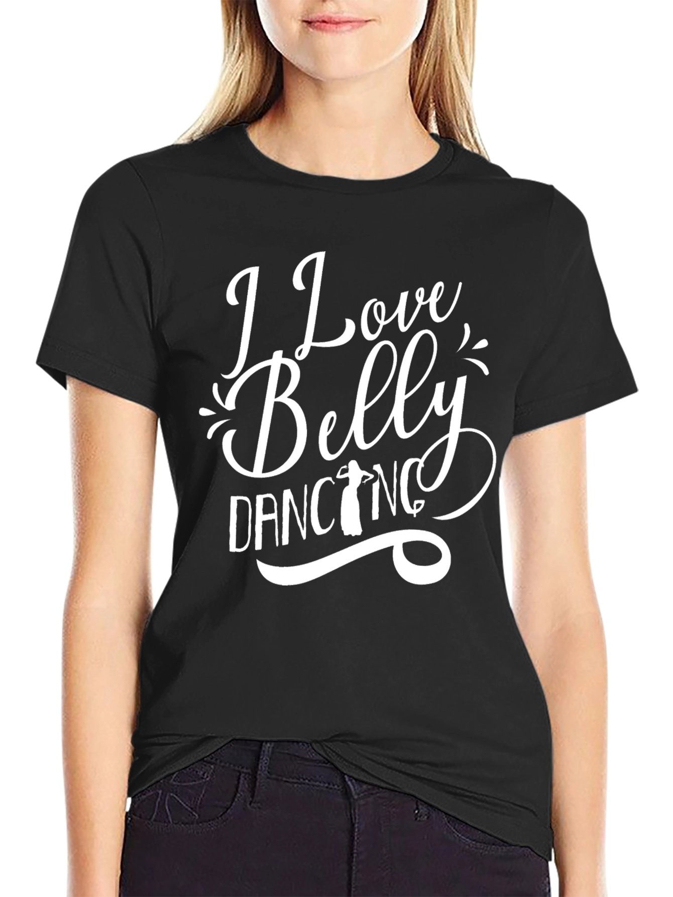 I Love Belly Dancing Graphic Tee - Black
