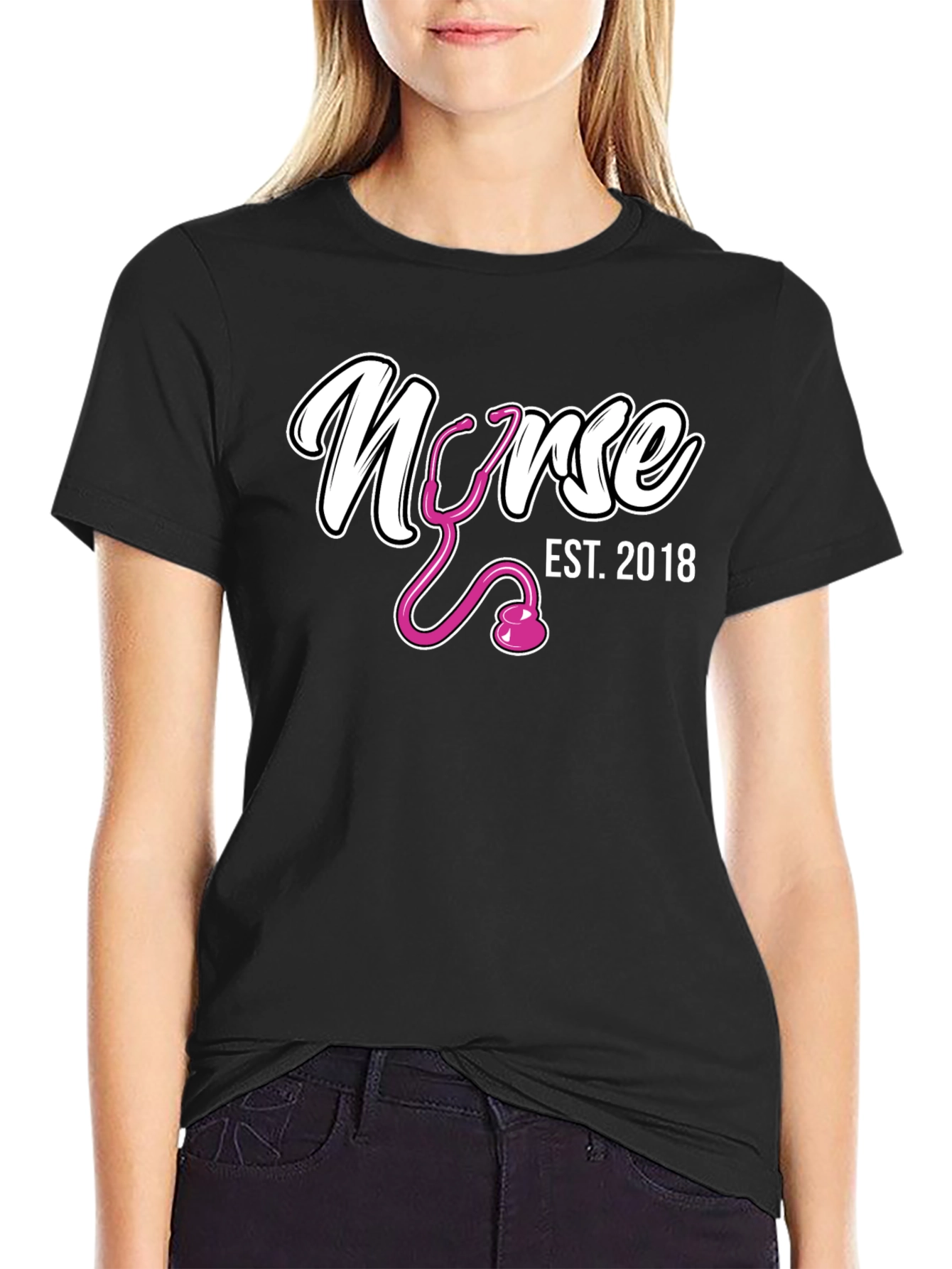 Nurse Est. 2018 Black T-Shirt