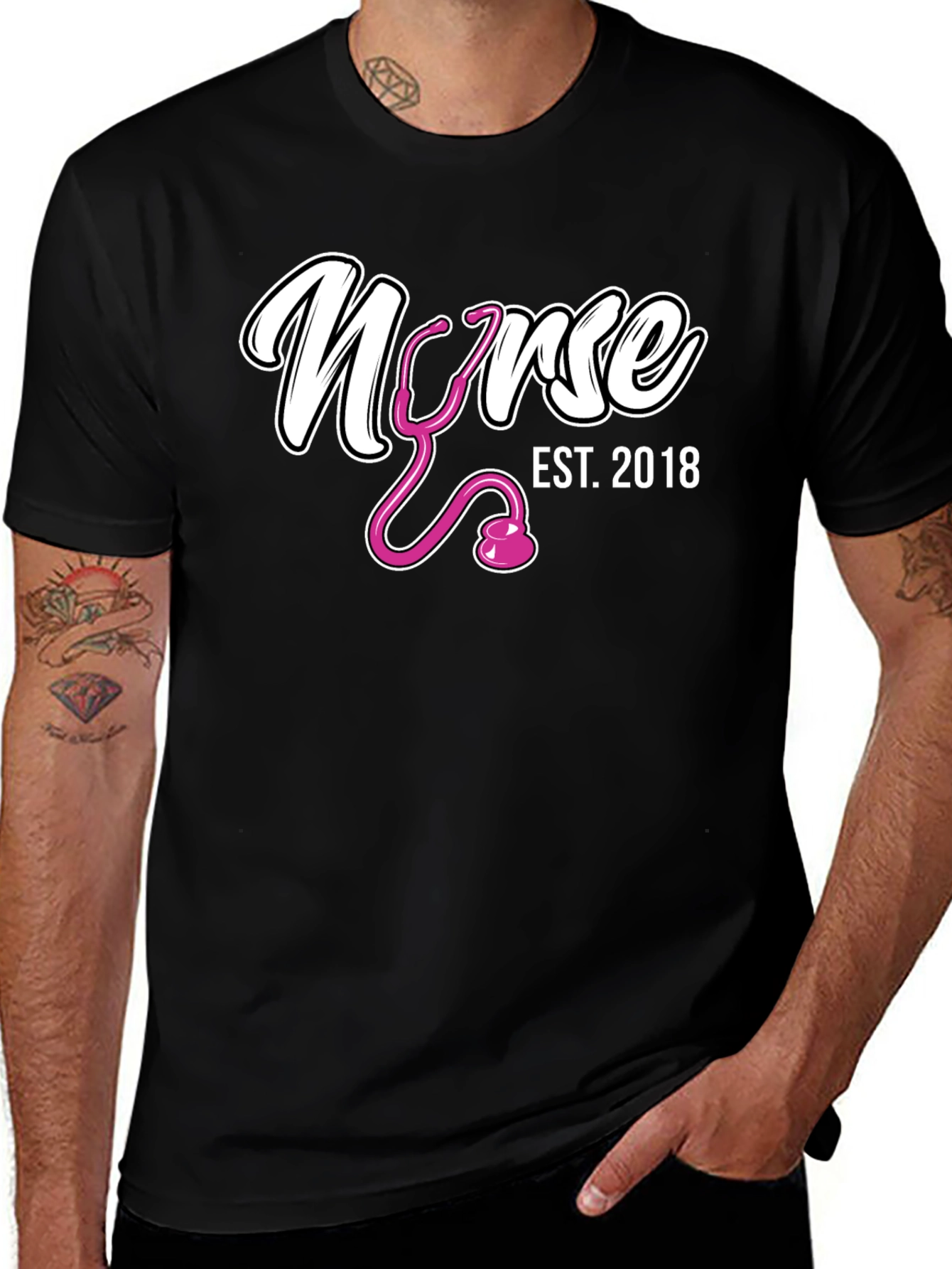 Nurse Est. 2018 Black T-Shirt