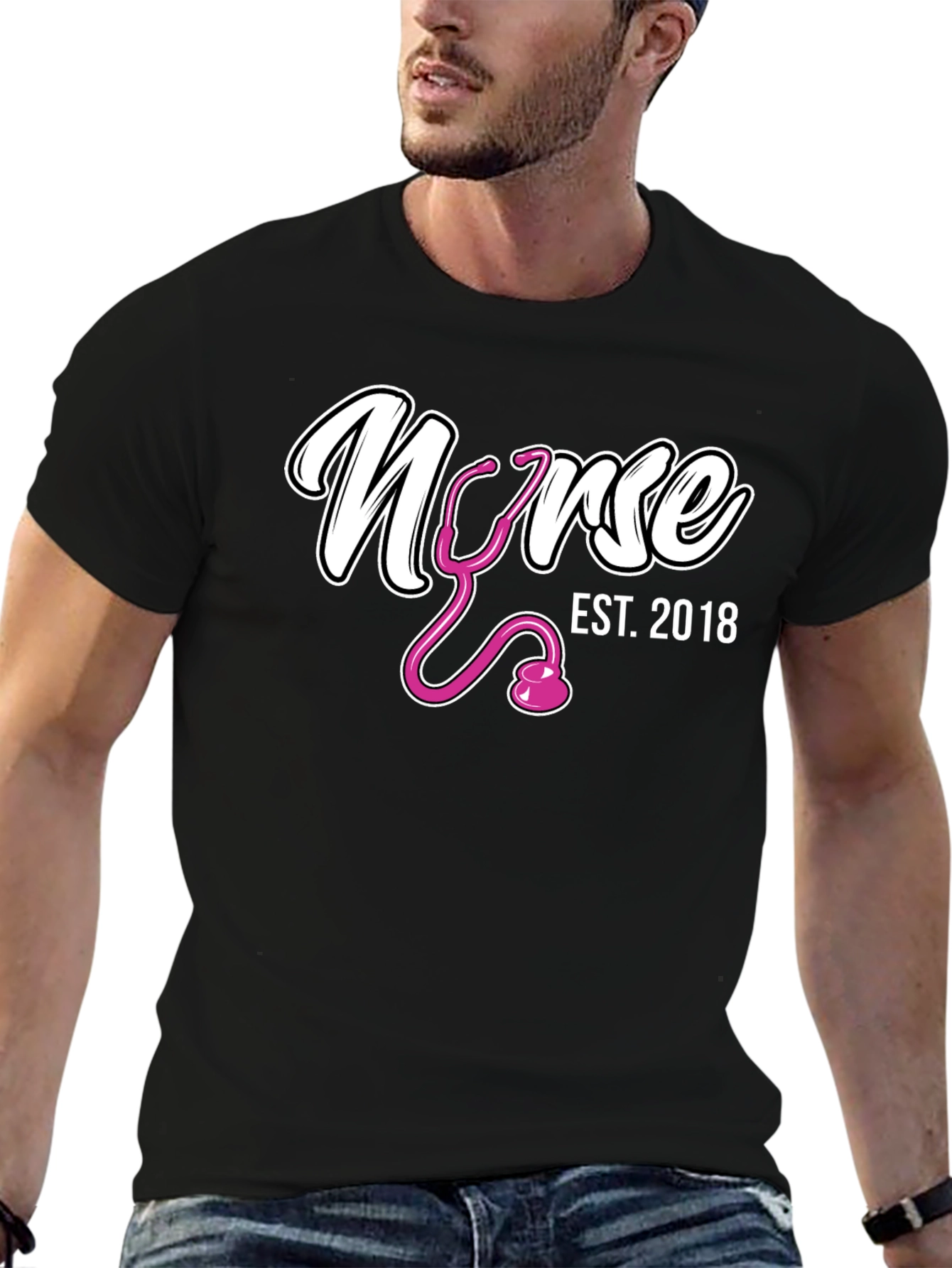 Nurse Est. 2018 Black T-Shirt