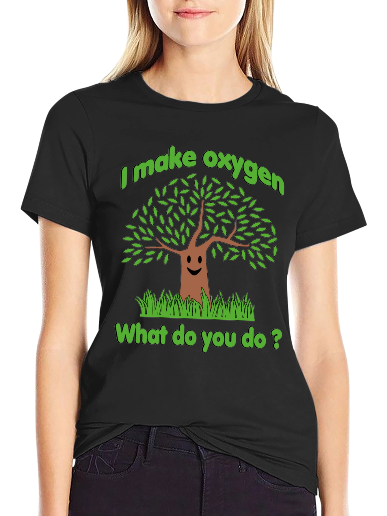 Funny Tree Graphic T-Shirt - I Make Oxygen