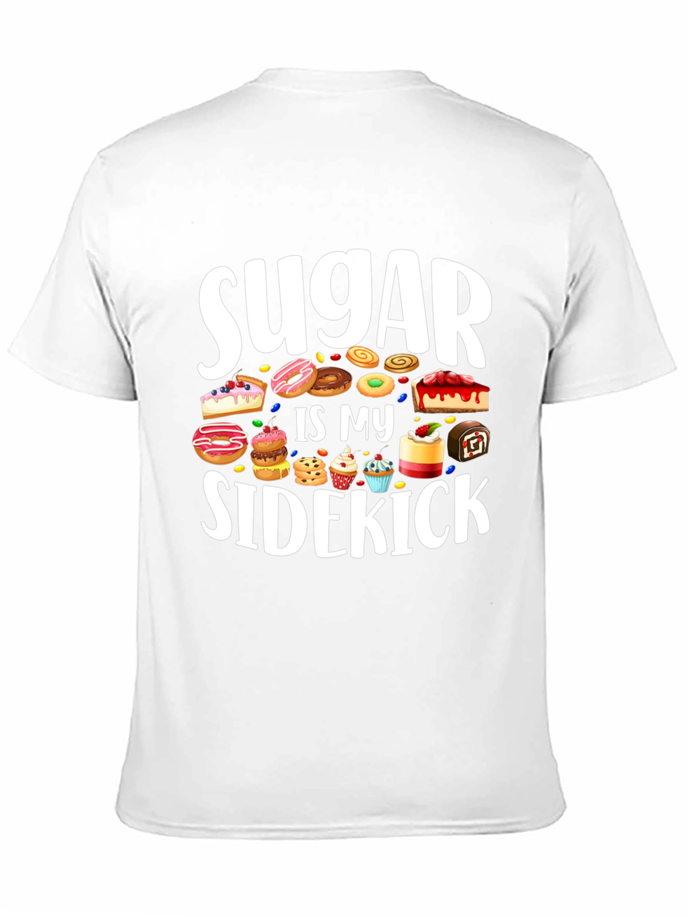 Sugar Is My Sidekick Black T-Shirt