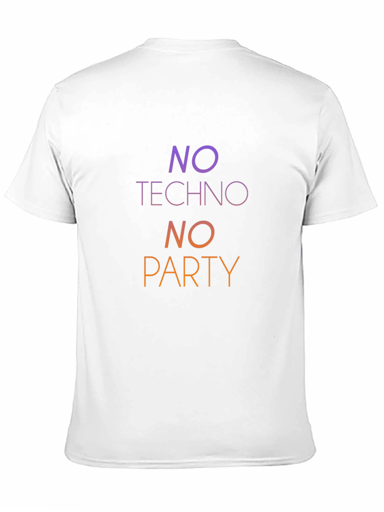 No Techno No Party Black T-Shirt