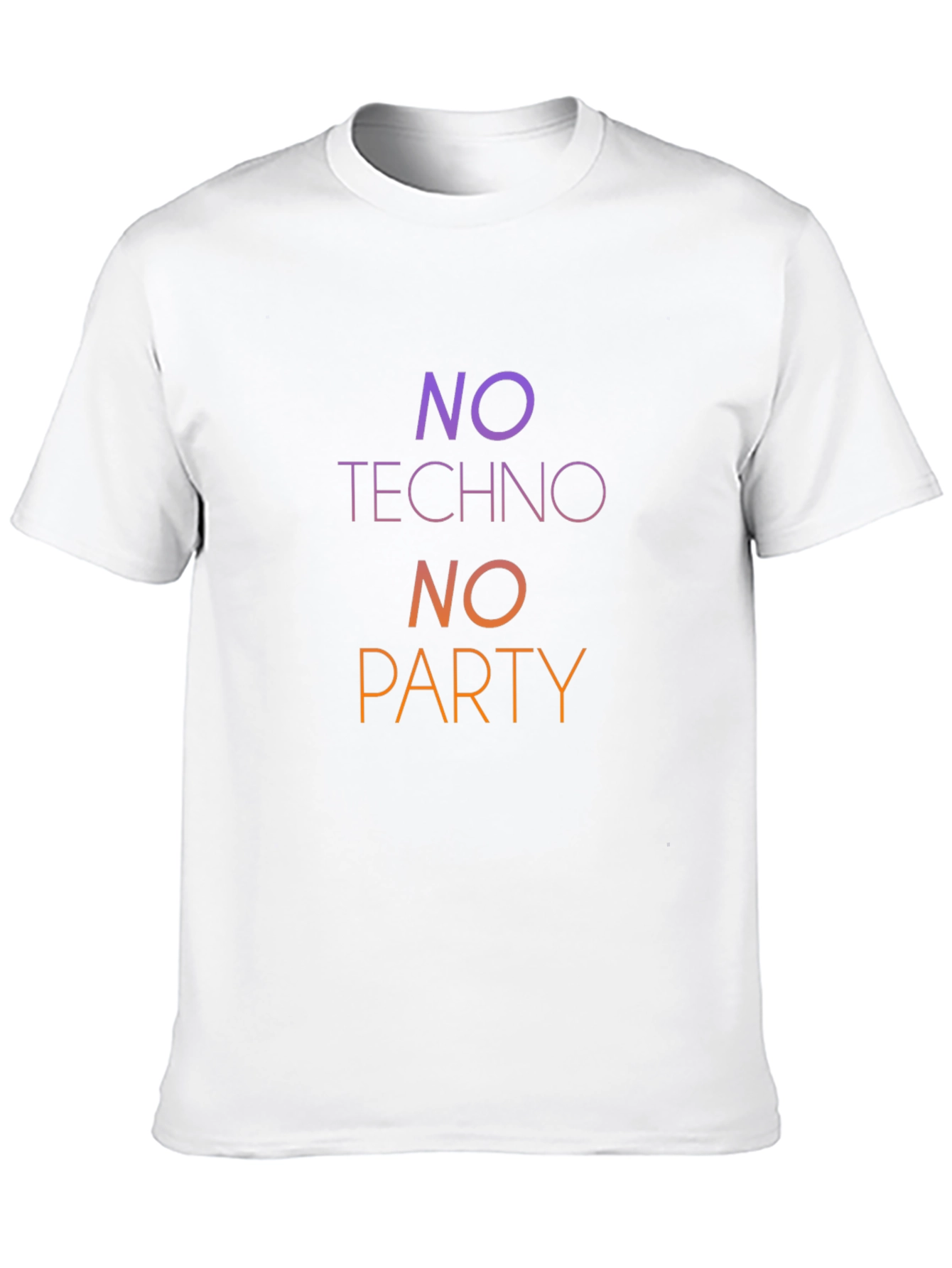 No Techno No Party Black T-Shirt