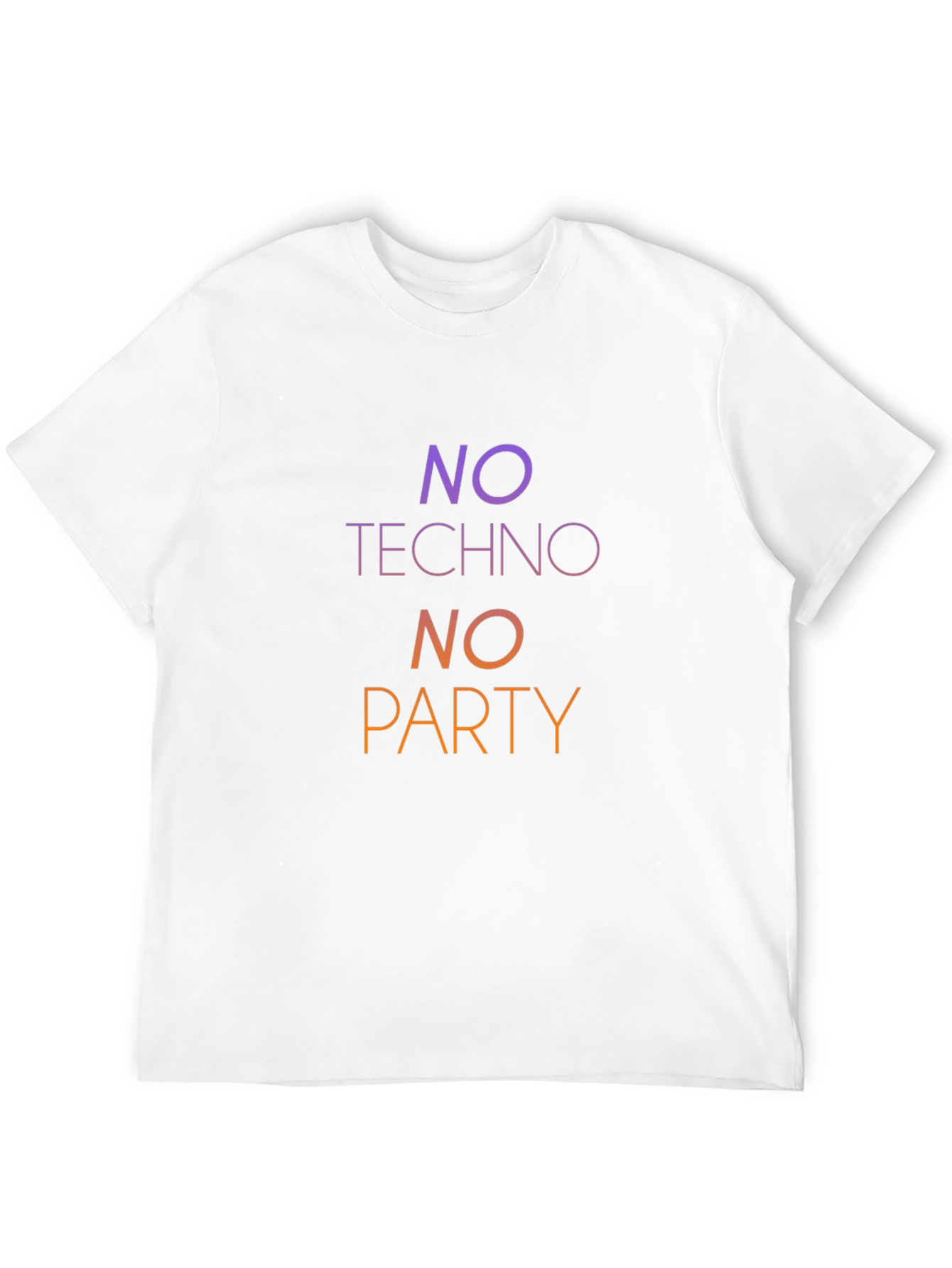 No Techno No Party Black T-Shirt