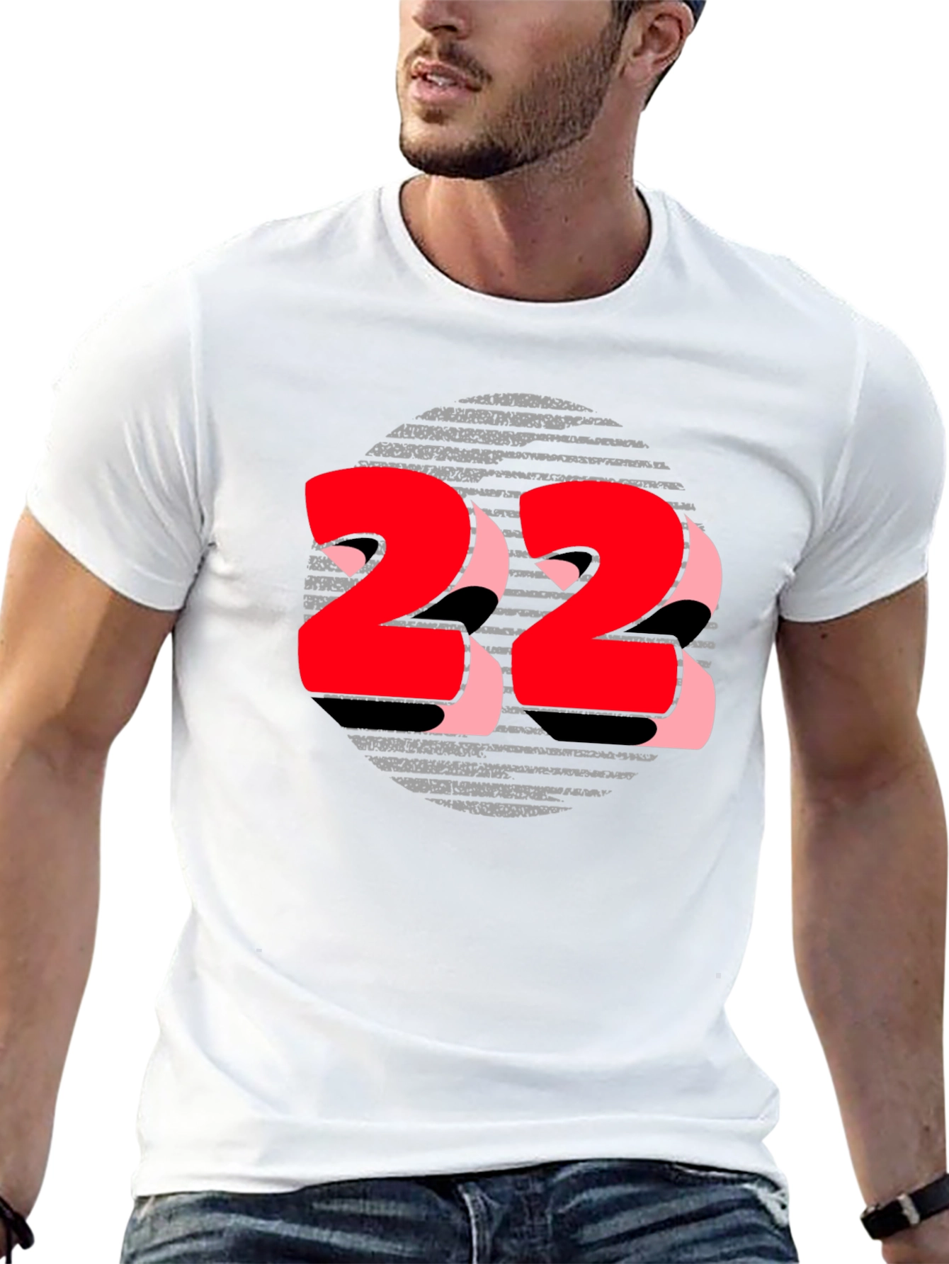Bold Graphic Tee - Number 22 Design