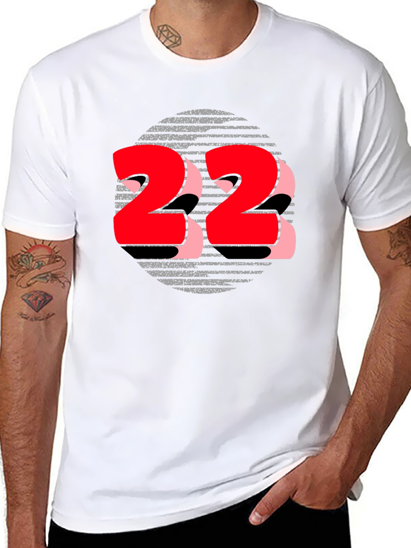 Bold Graphic Tee - Number 22 Design