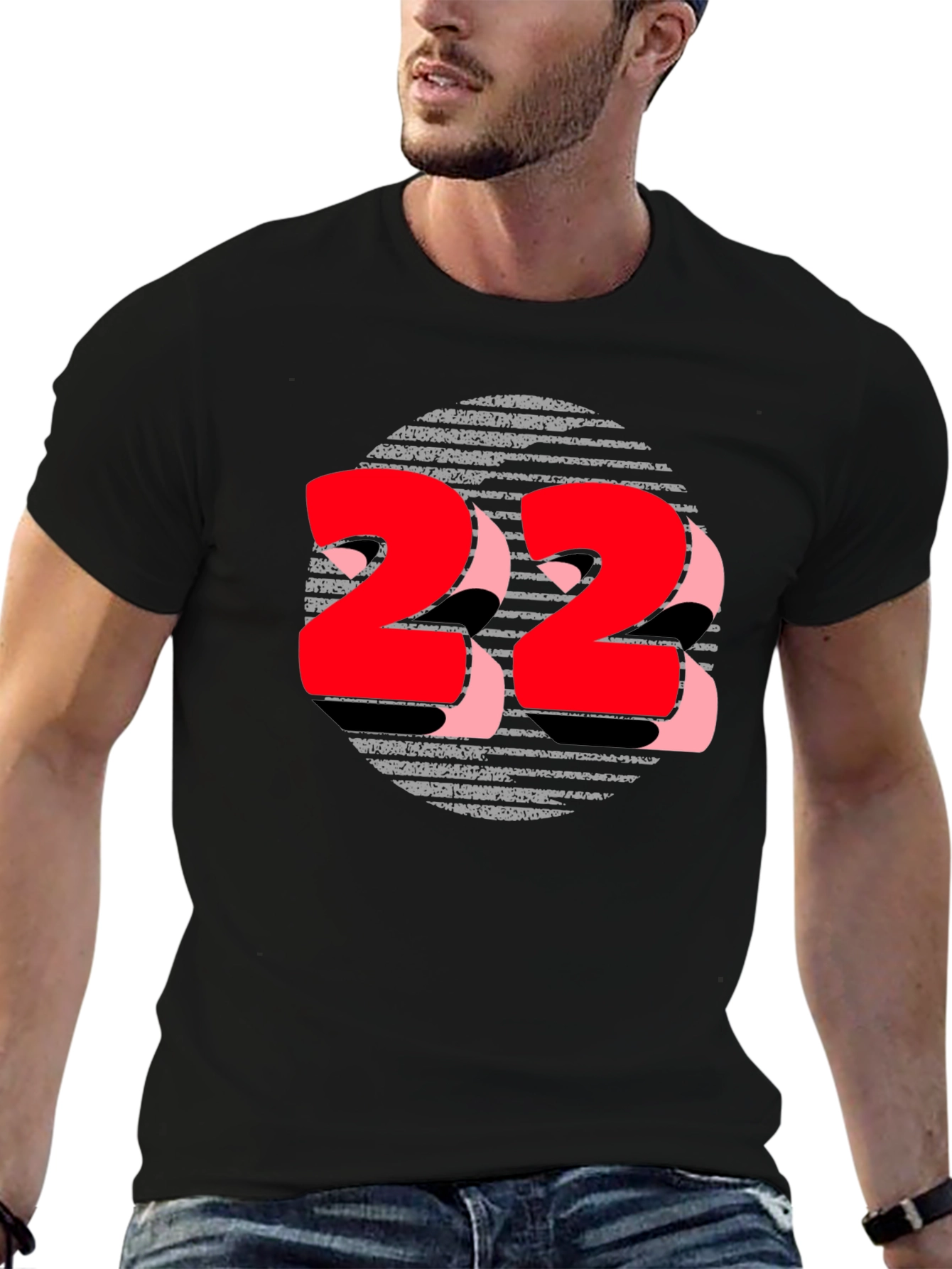 Bold Graphic Tee - Number 22 Design