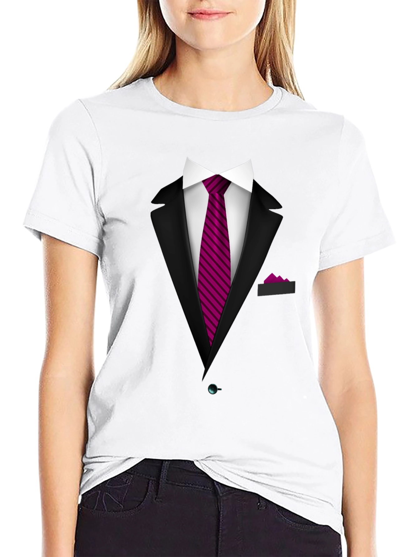 Suit & Tie Graphic Tee - Novelty T-Shirt