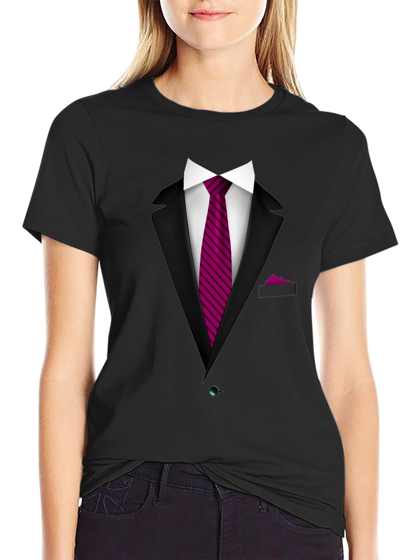 Suit & Tie Graphic Tee - Novelty T-Shirt