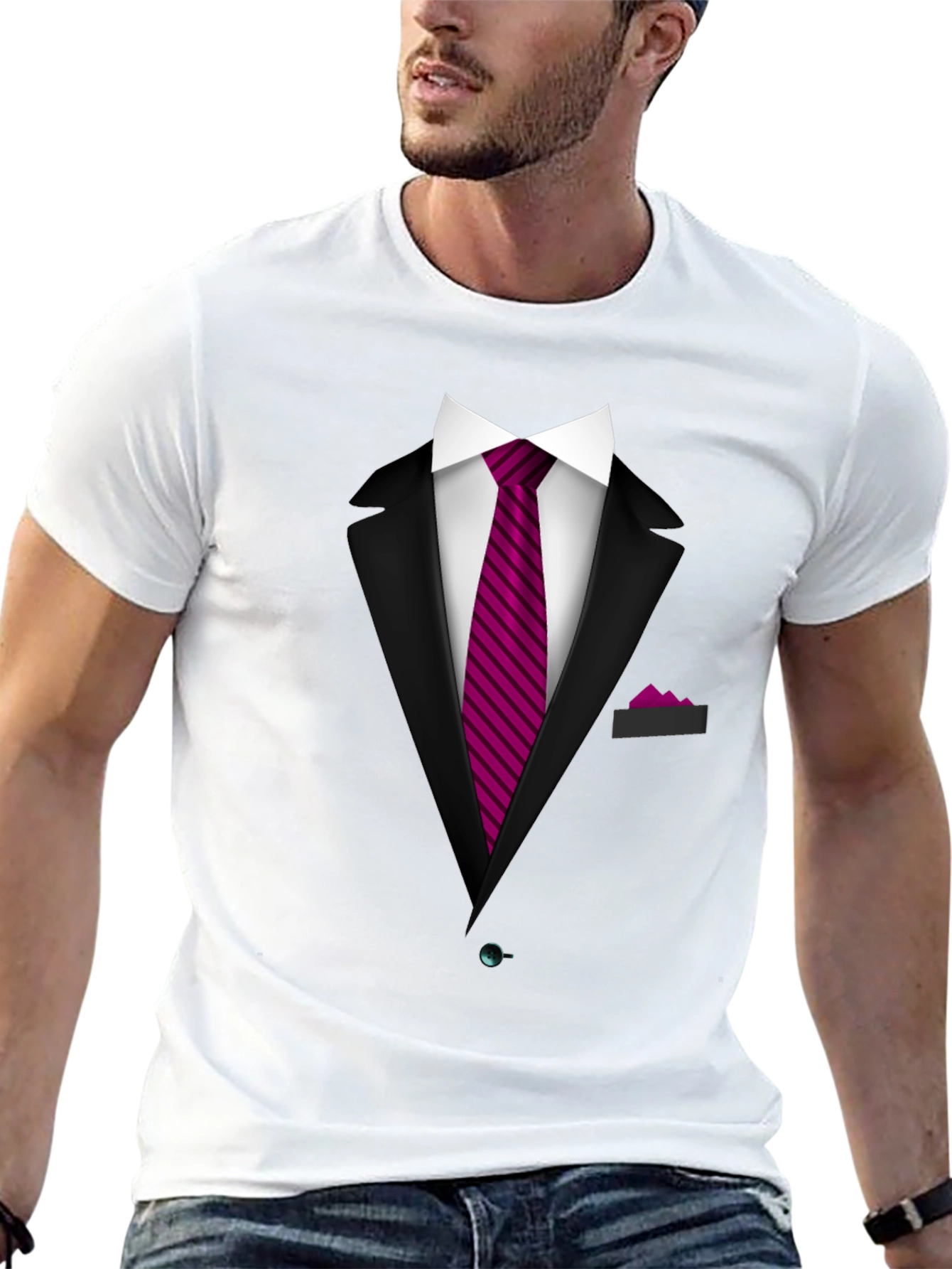 Suit & Tie Graphic Tee - Novelty T-Shirt