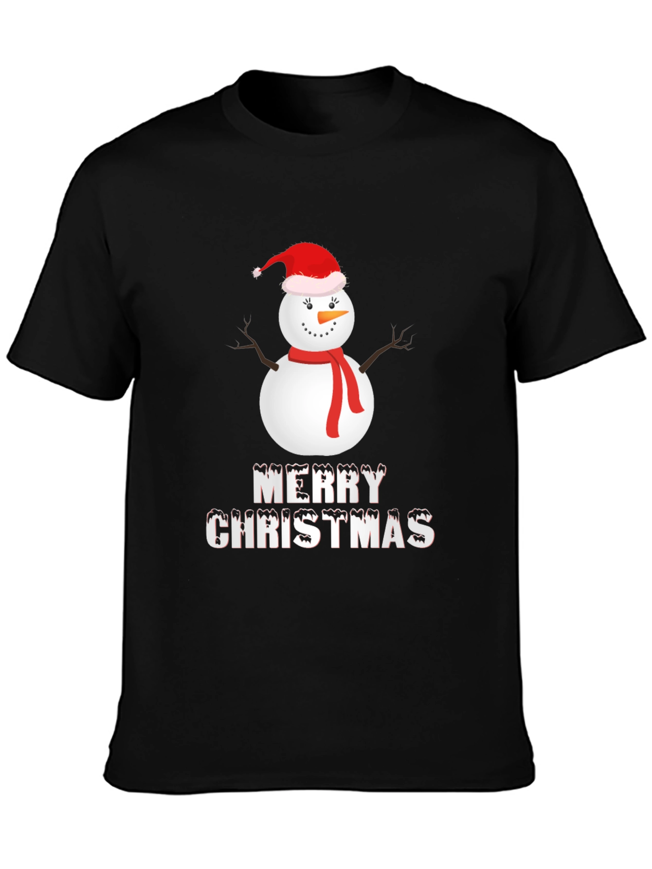 Merry Christmas Snowman Graphic Tee