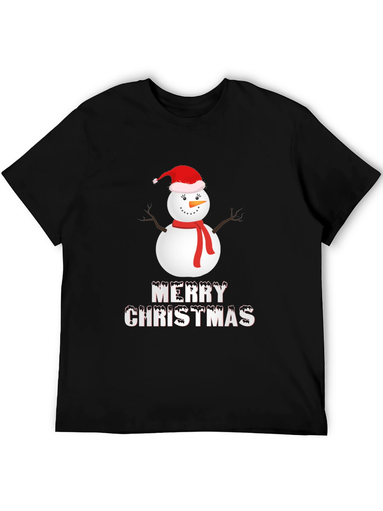 Merry Christmas Snowman Graphic Tee