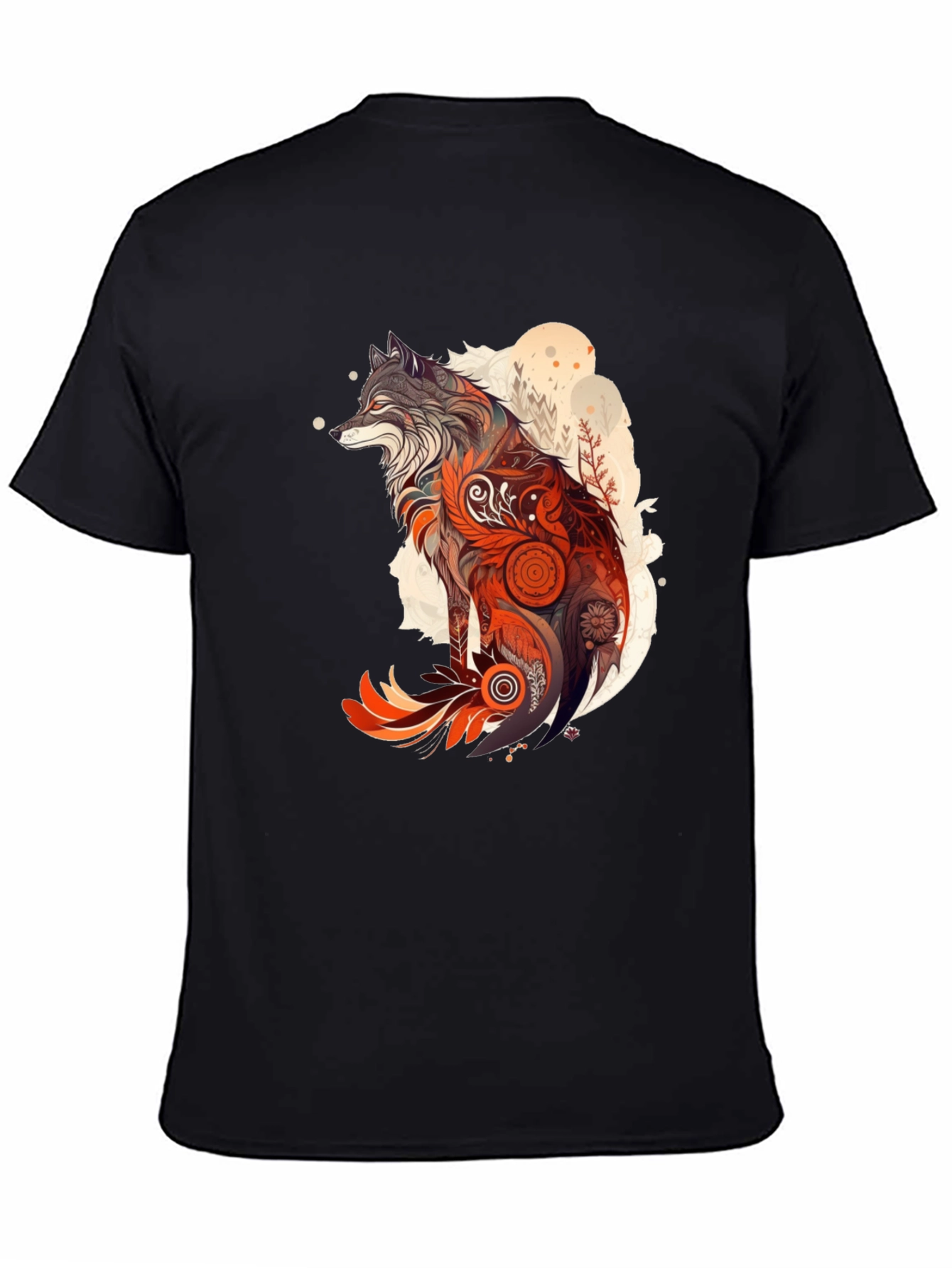 Wolf Graphic Print T-Shirt - Artistic Design