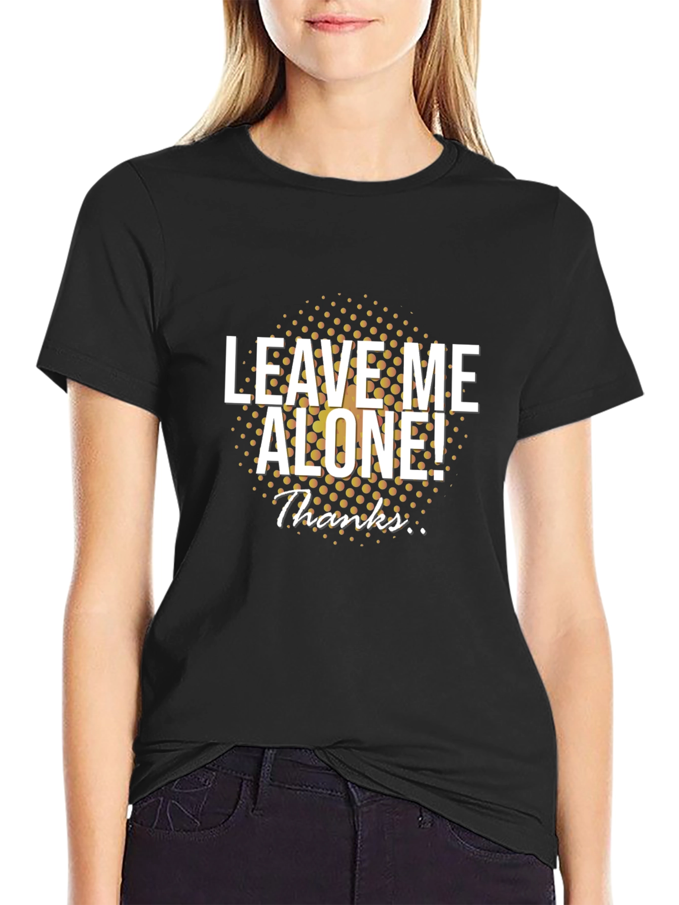 Leave Me Alone Graphic Tee - Black
