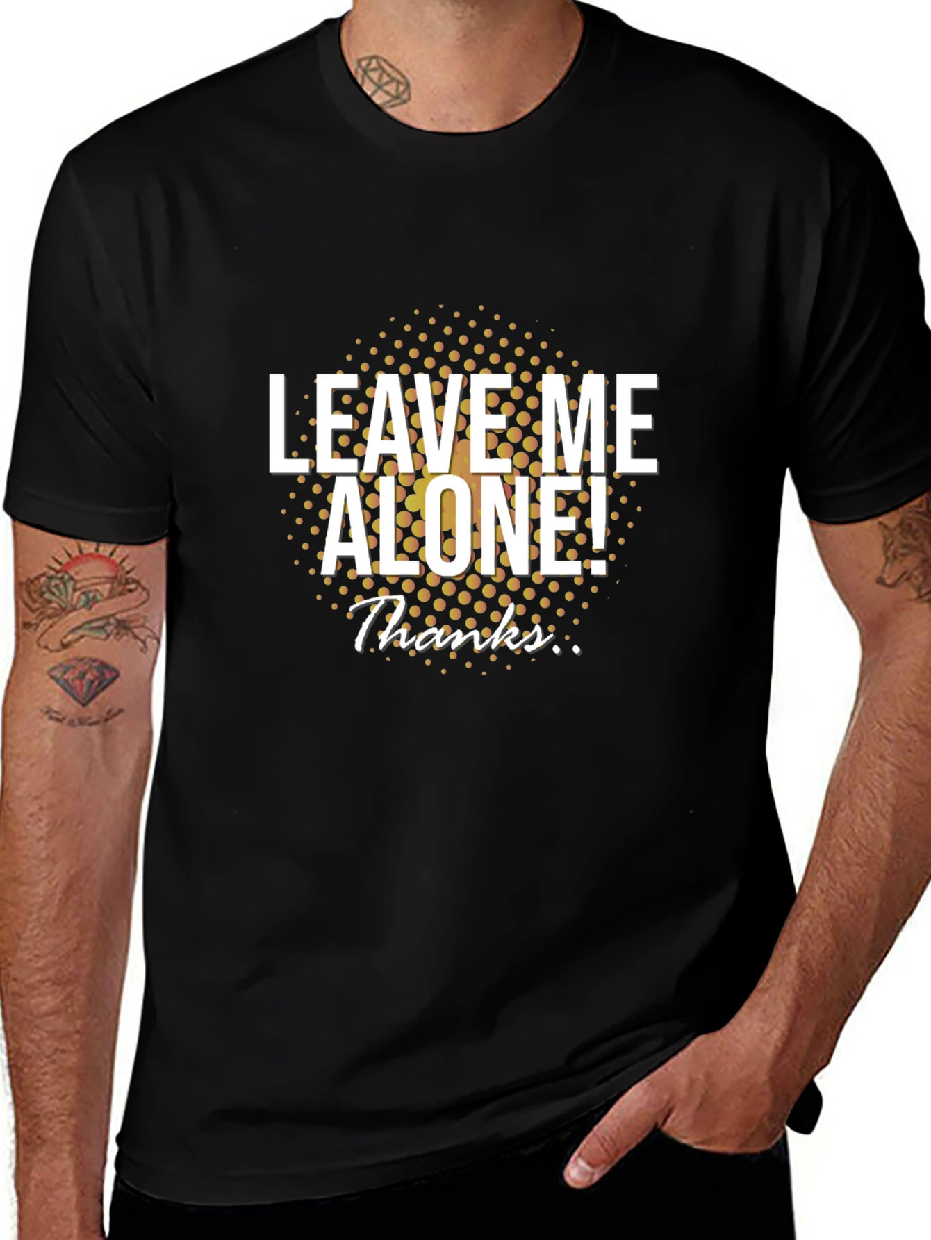 Leave Me Alone Graphic Tee - Black