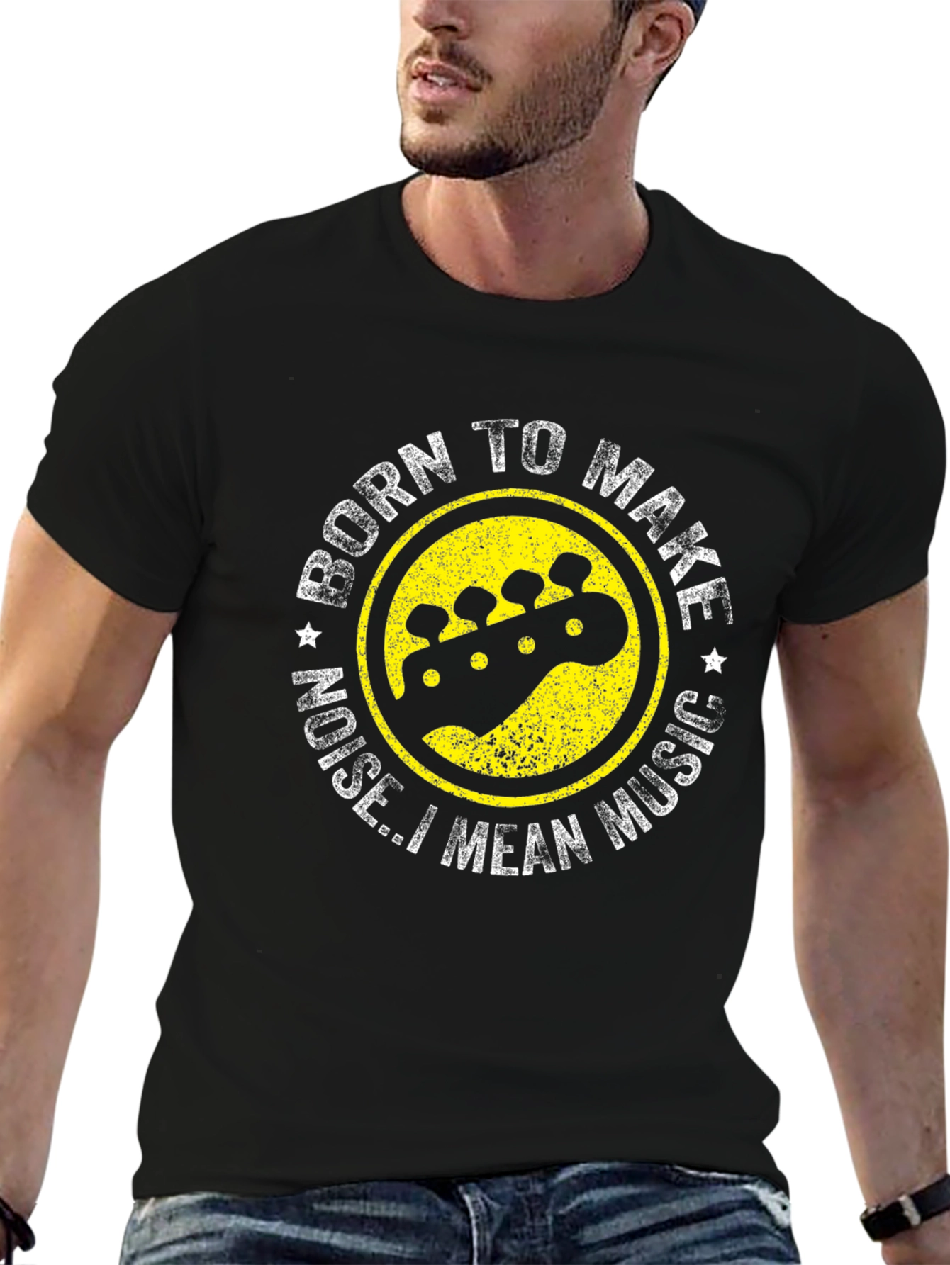 Born to Make Music Black Graphic T-Shirt