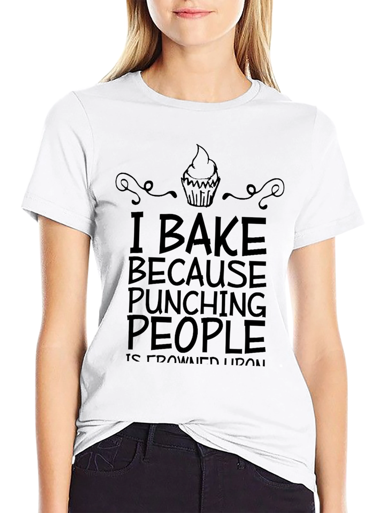 I Bake Because Punching People Is Frowned Upon T-Shirt