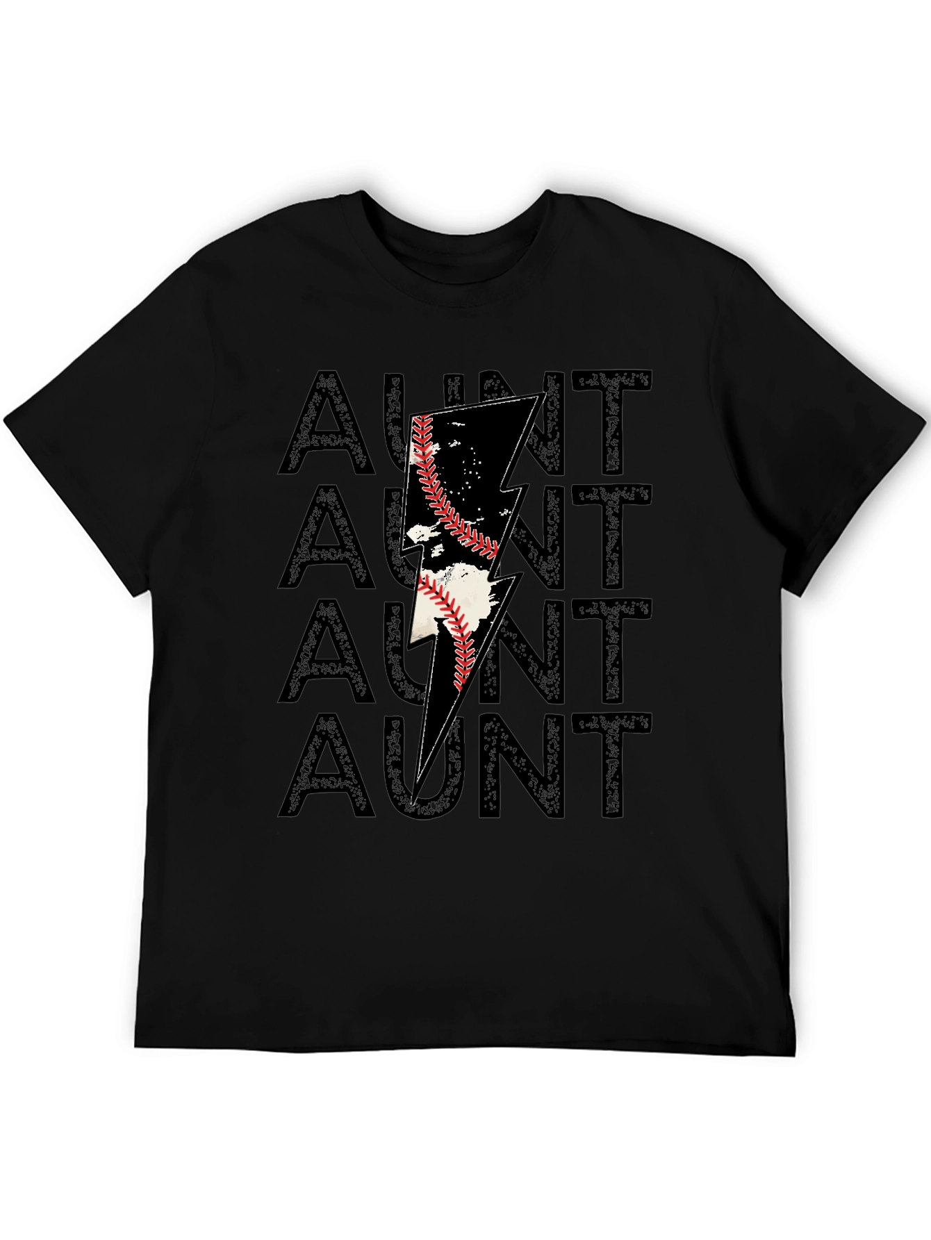 Baseball Aunt Lightning Bolt Graphic Tee