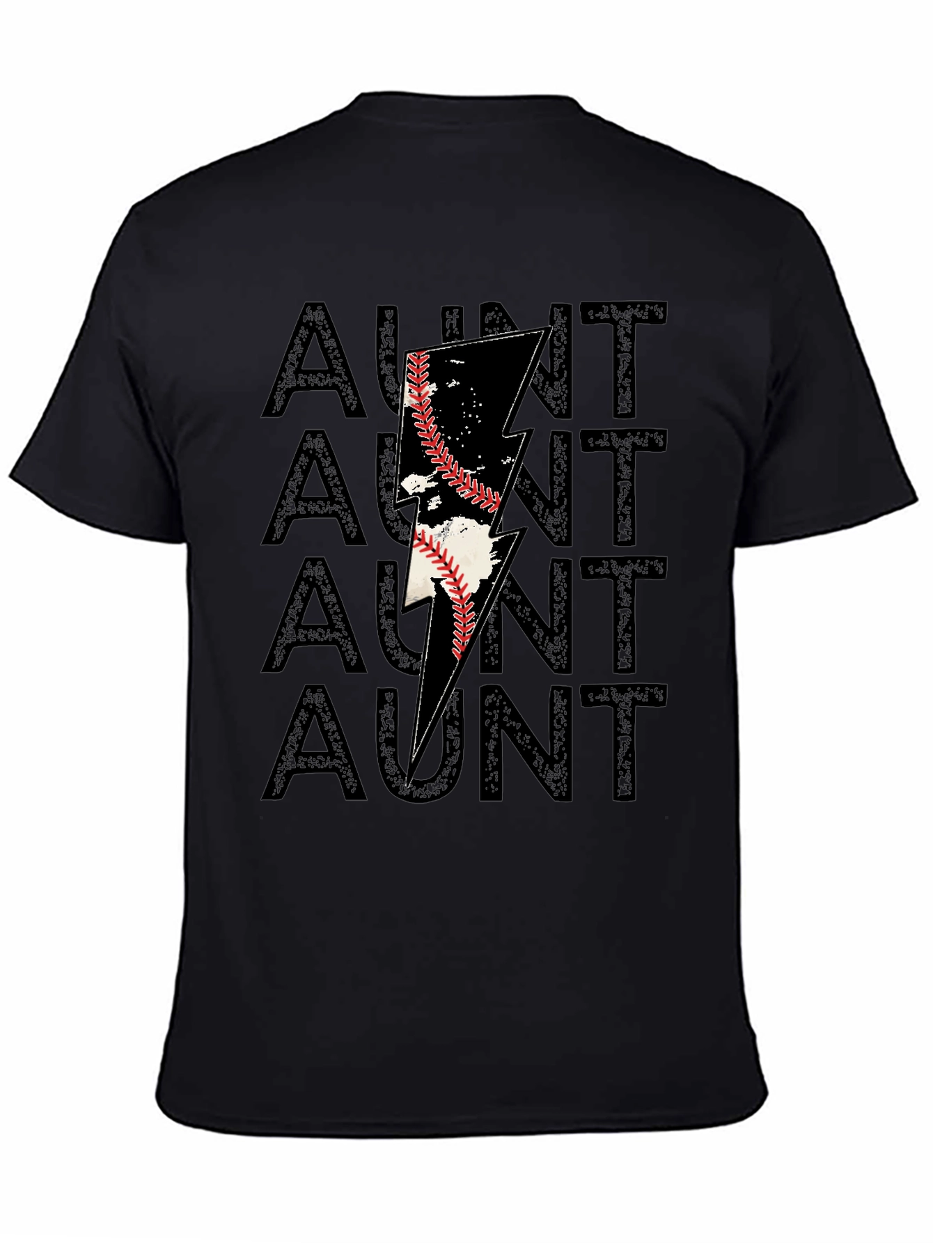 Baseball Aunt Lightning Bolt Graphic Tee