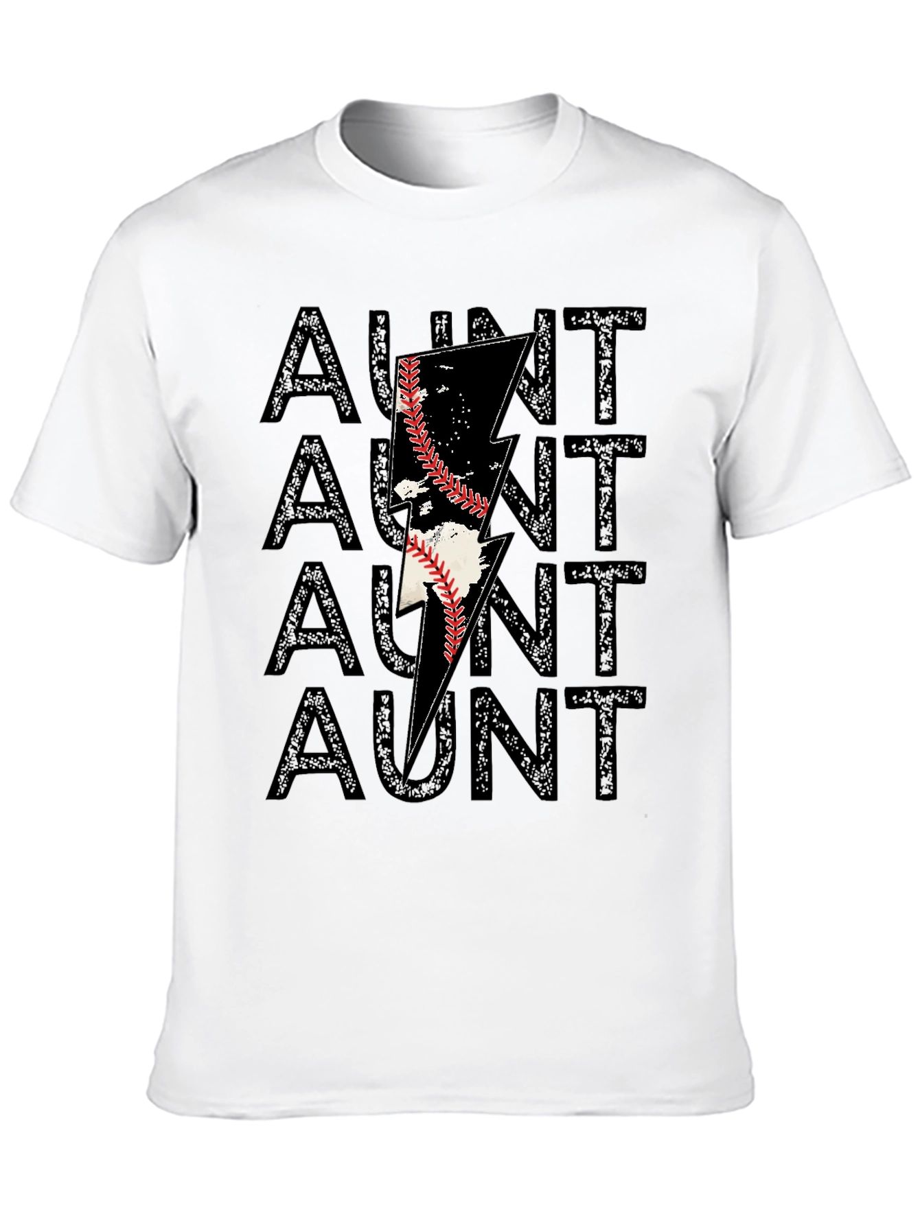 Baseball Aunt Lightning Bolt Graphic Tee