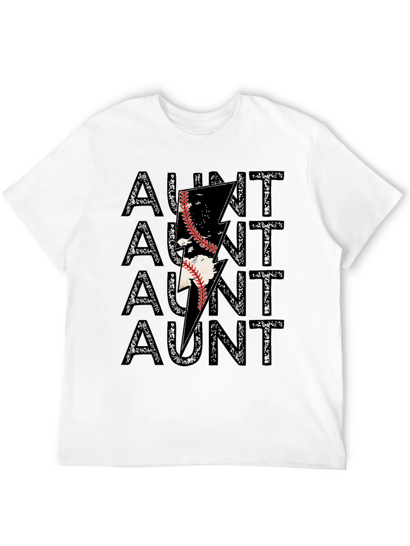 Baseball Aunt Lightning Bolt Graphic Tee