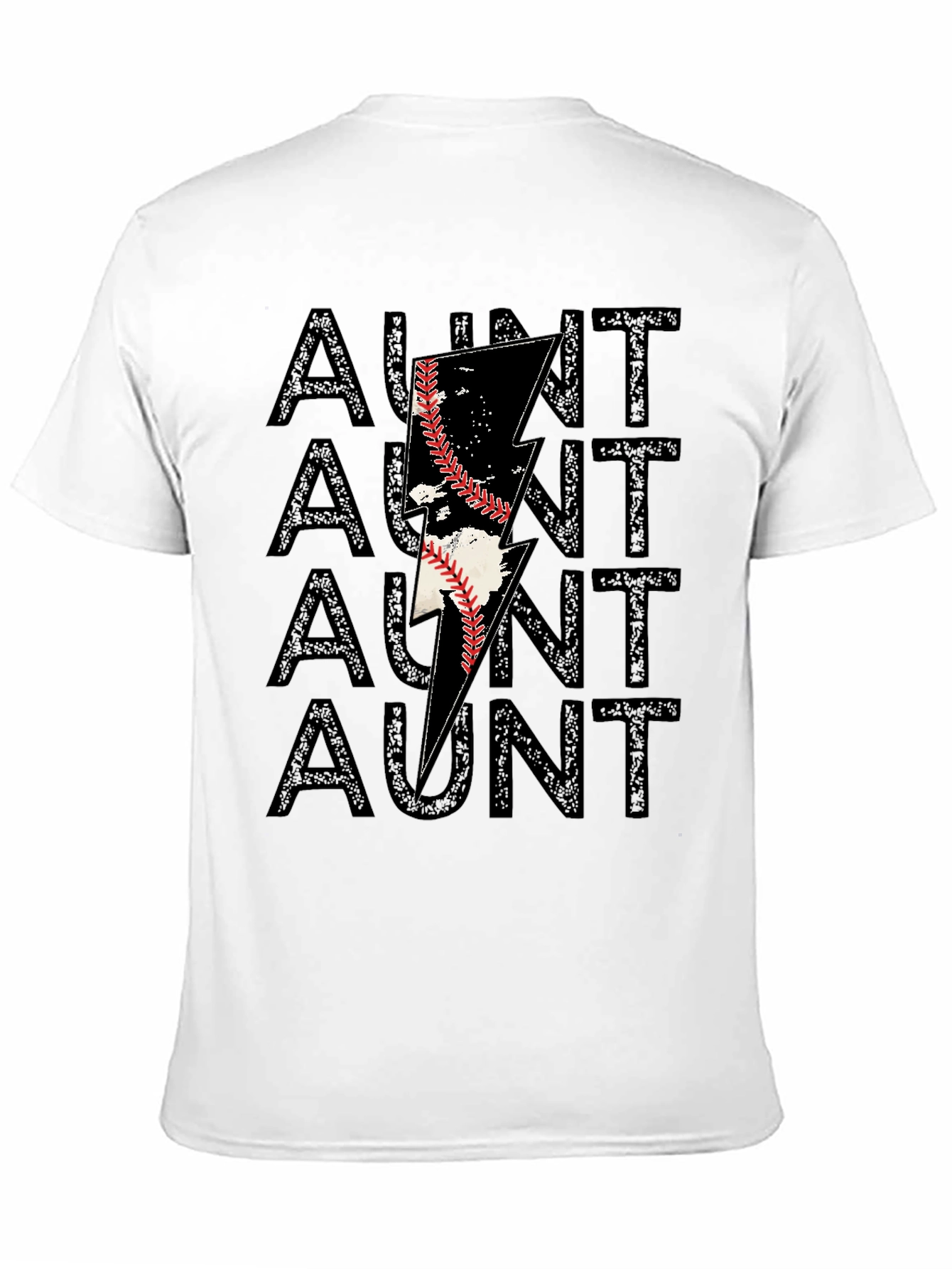 Baseball Aunt Lightning Bolt Graphic Tee