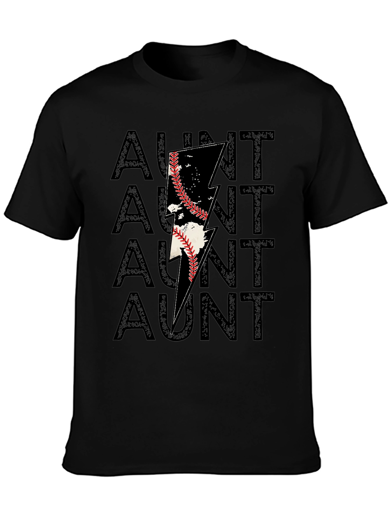 Baseball Aunt Lightning Bolt Graphic Tee