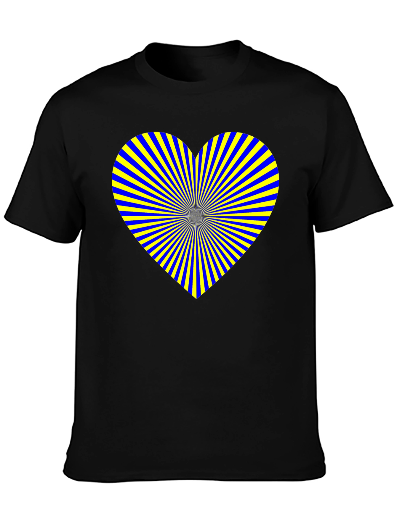Heart Burst Graphic Tee - Soft Black Cotton