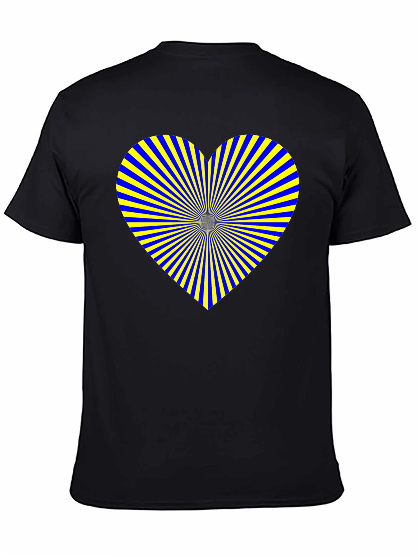 Heart Burst Graphic Tee - Soft Black Cotton