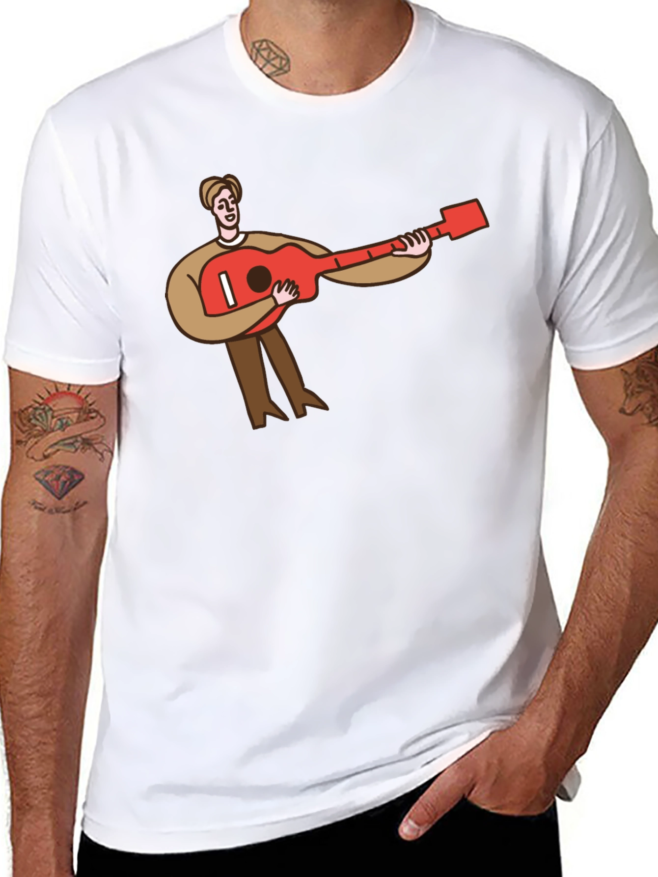 Guitar Player T-Shirt - Black