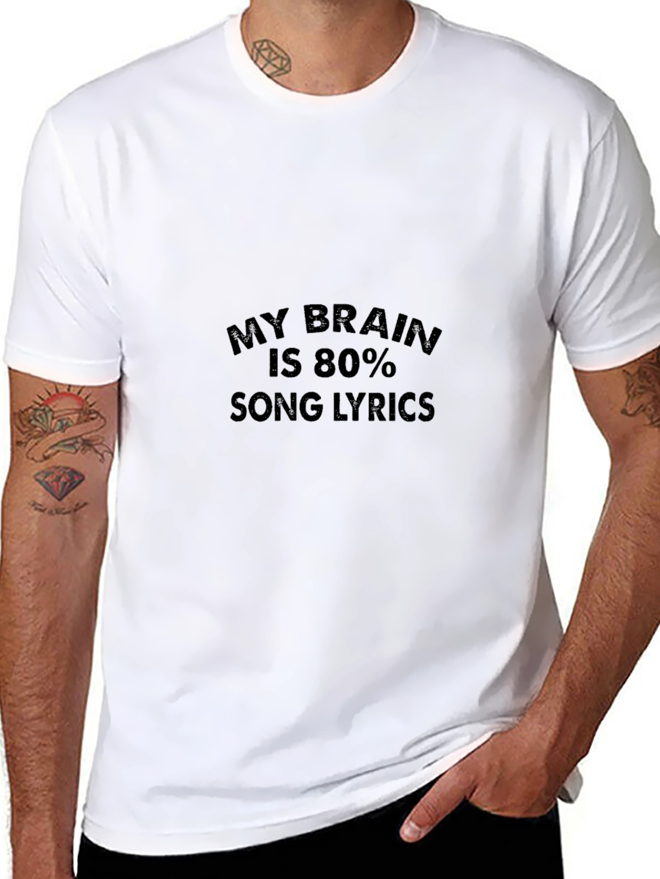 Brain Song Lyrics Graphic T-Shirt