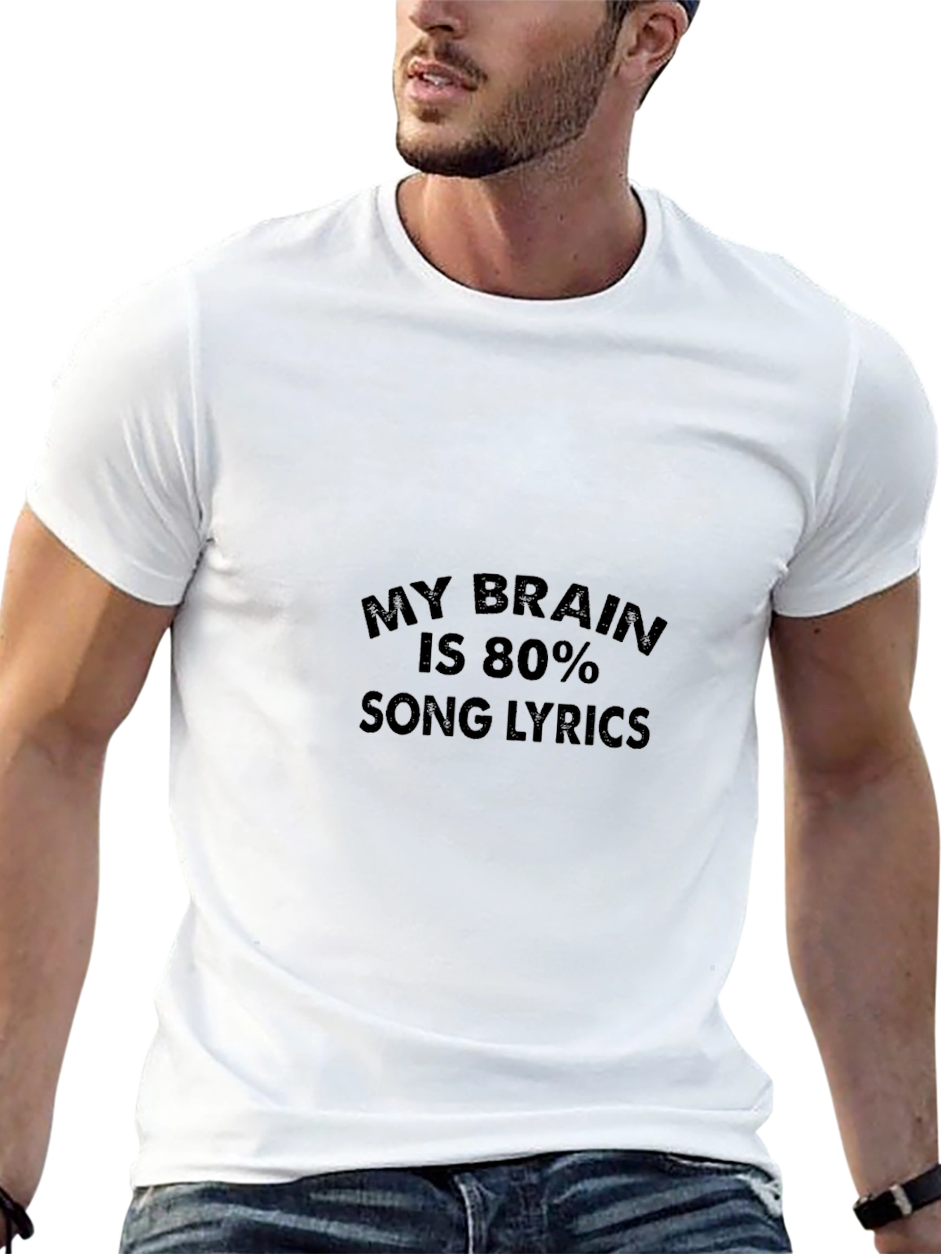 Brain Song Lyrics Graphic T-Shirt