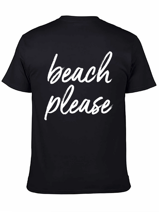 Beach Please Graphic Tee - Casual Unisex T-Shirt