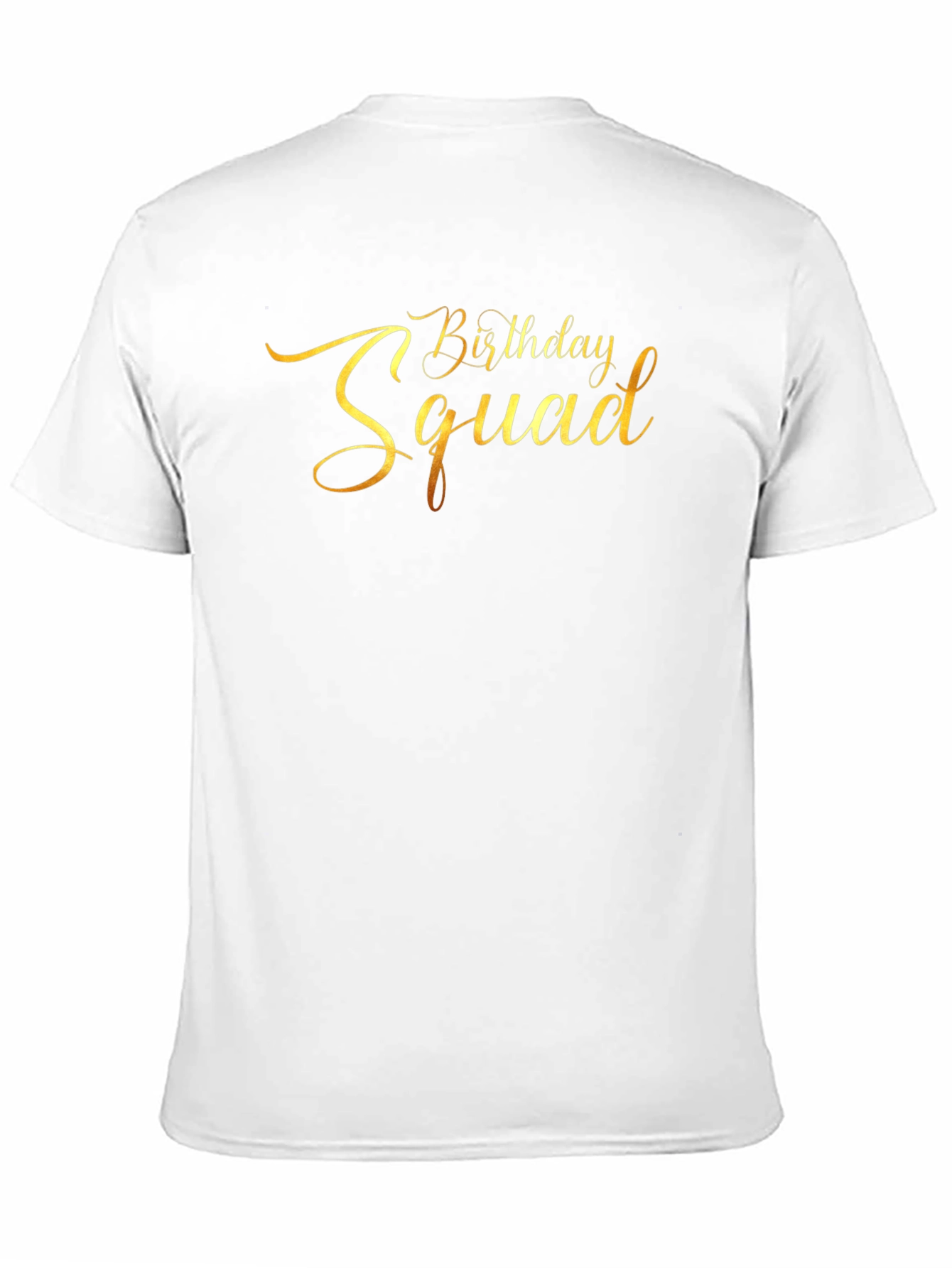 Birthday Squad Graphic Tee - Gold Text