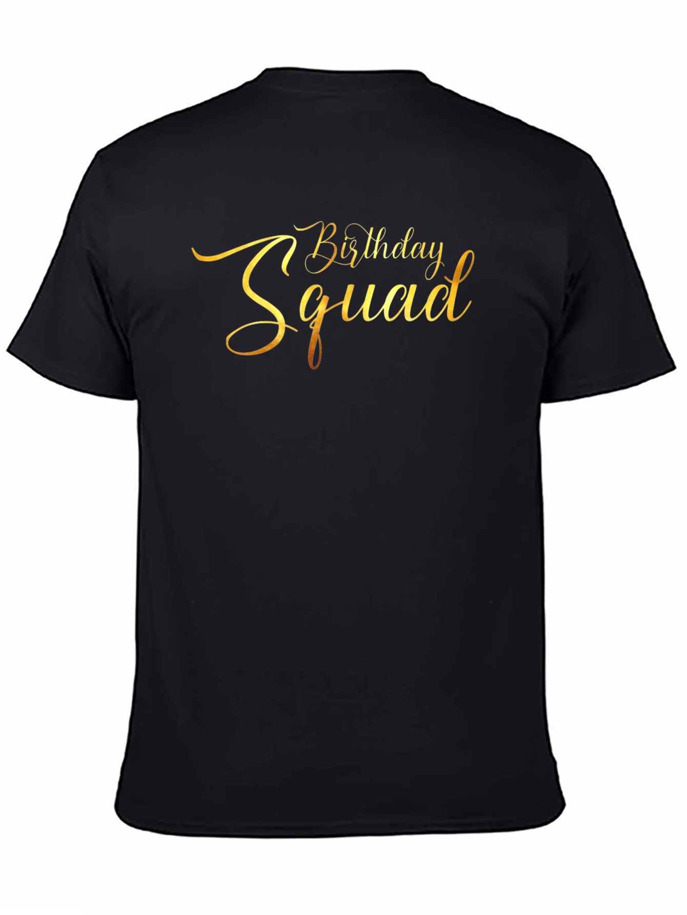 Birthday Squad Graphic Tee - Gold Text