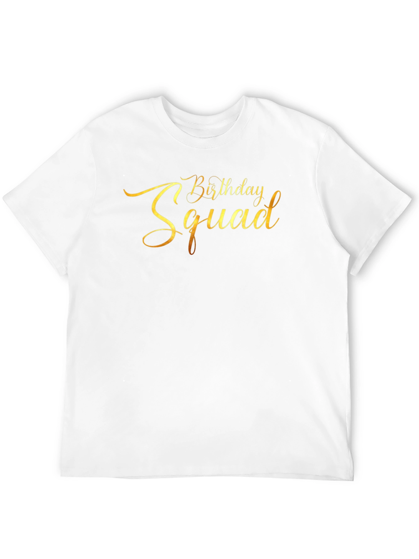 Birthday Squad Graphic Tee - Gold Text