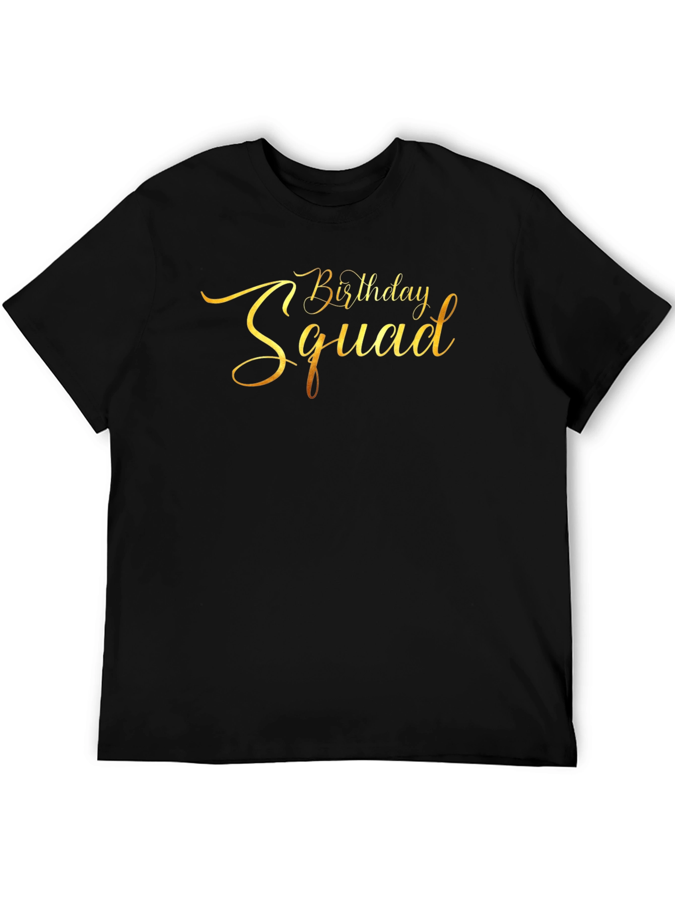 Birthday Squad Graphic Tee - Gold Text