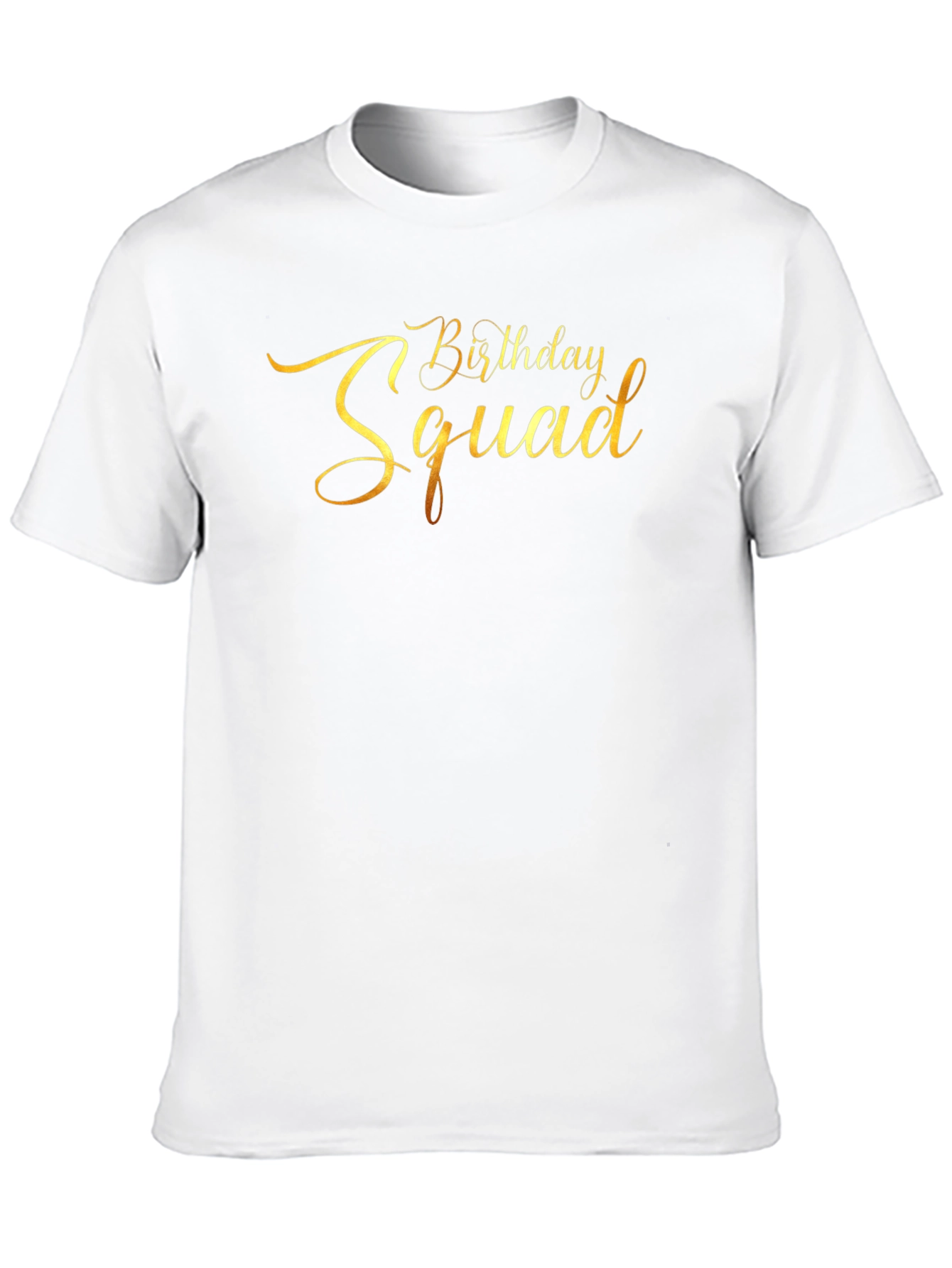 Birthday Squad Graphic Tee - Gold Text