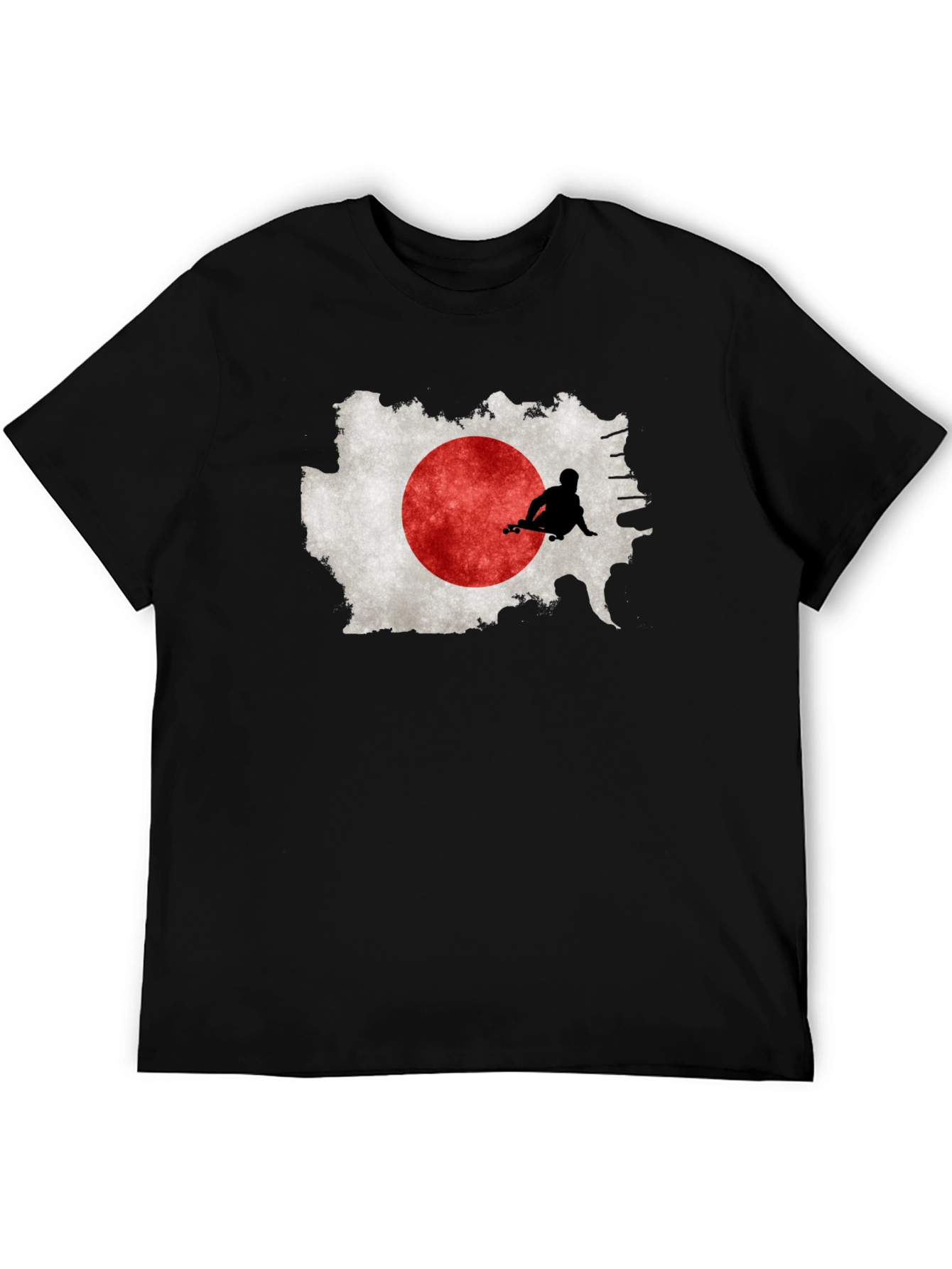 Japan Flag Skateboarder Graphic Tee