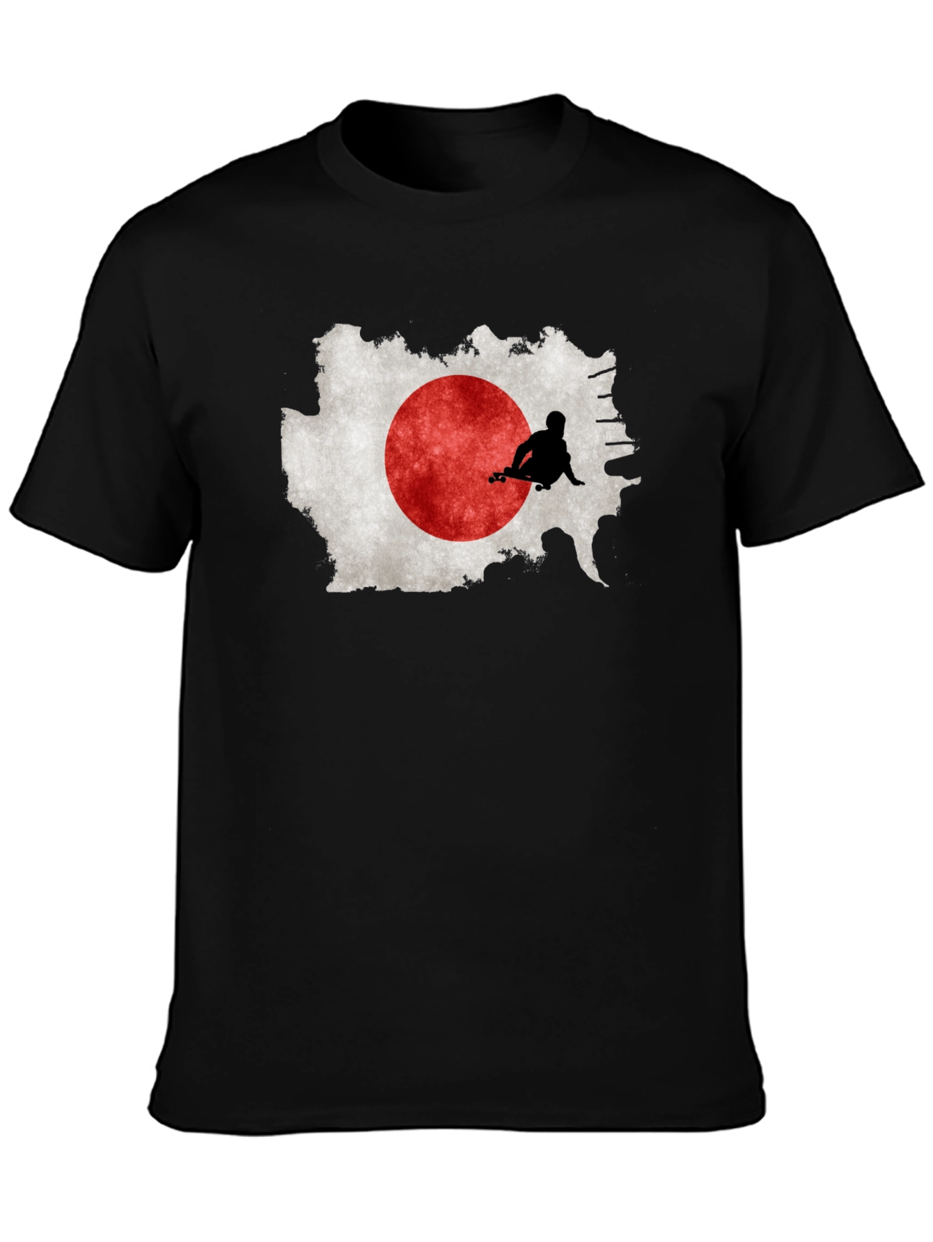 Japan Flag Skateboarder Graphic Tee