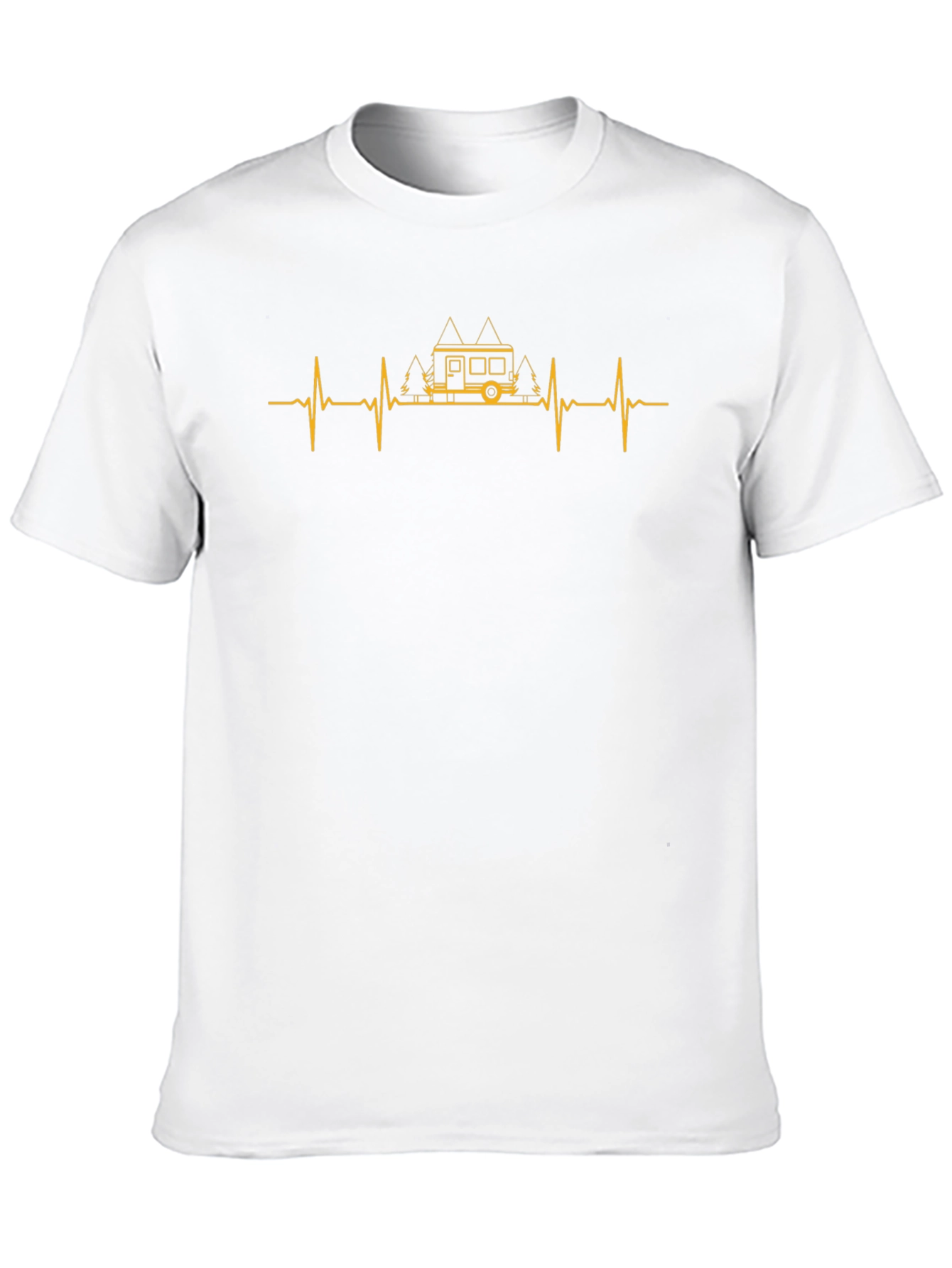 Camping Heartbeat Graphic Tee - Adventure Awaits!