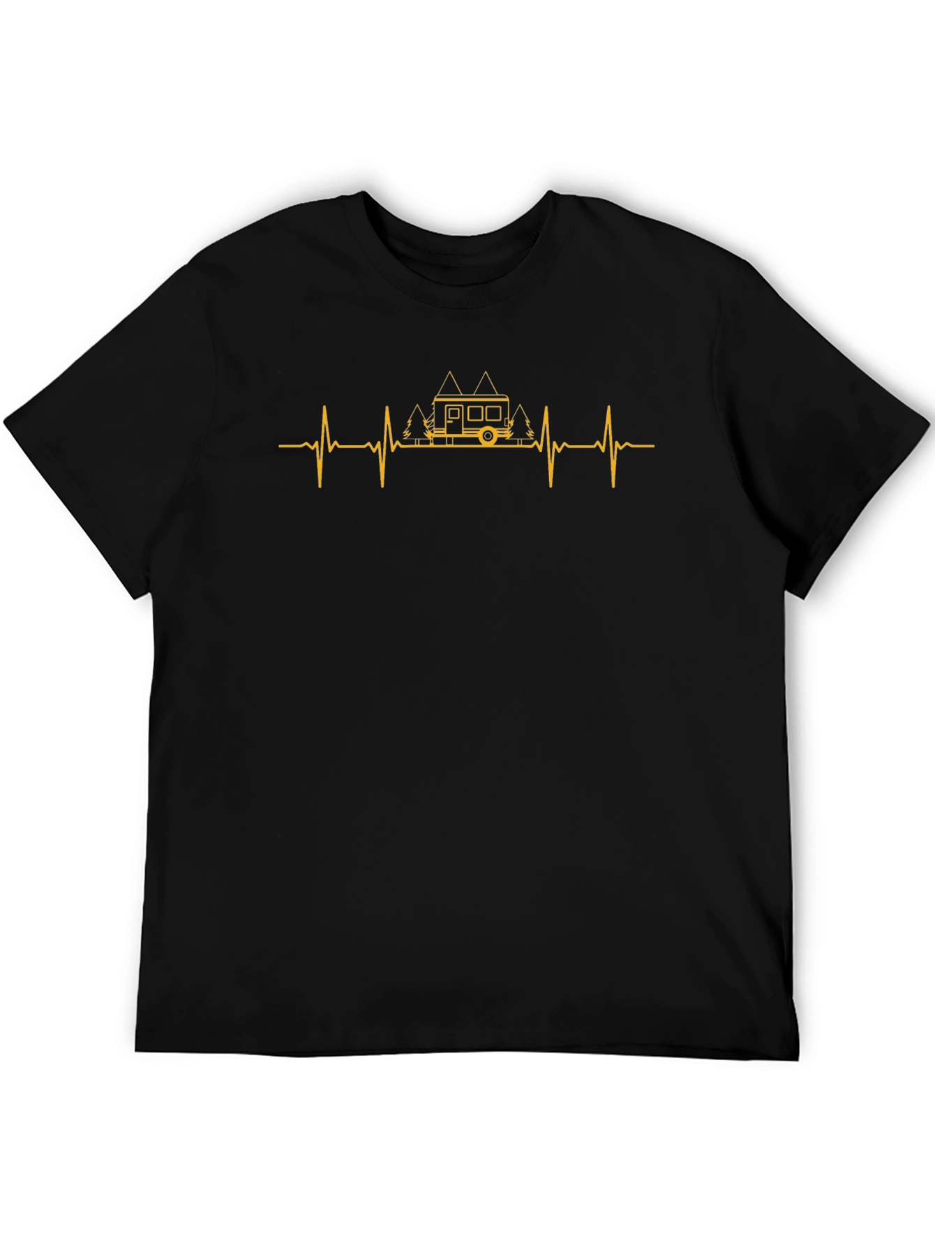 Camping Heartbeat Graphic Tee - Adventure Awaits!