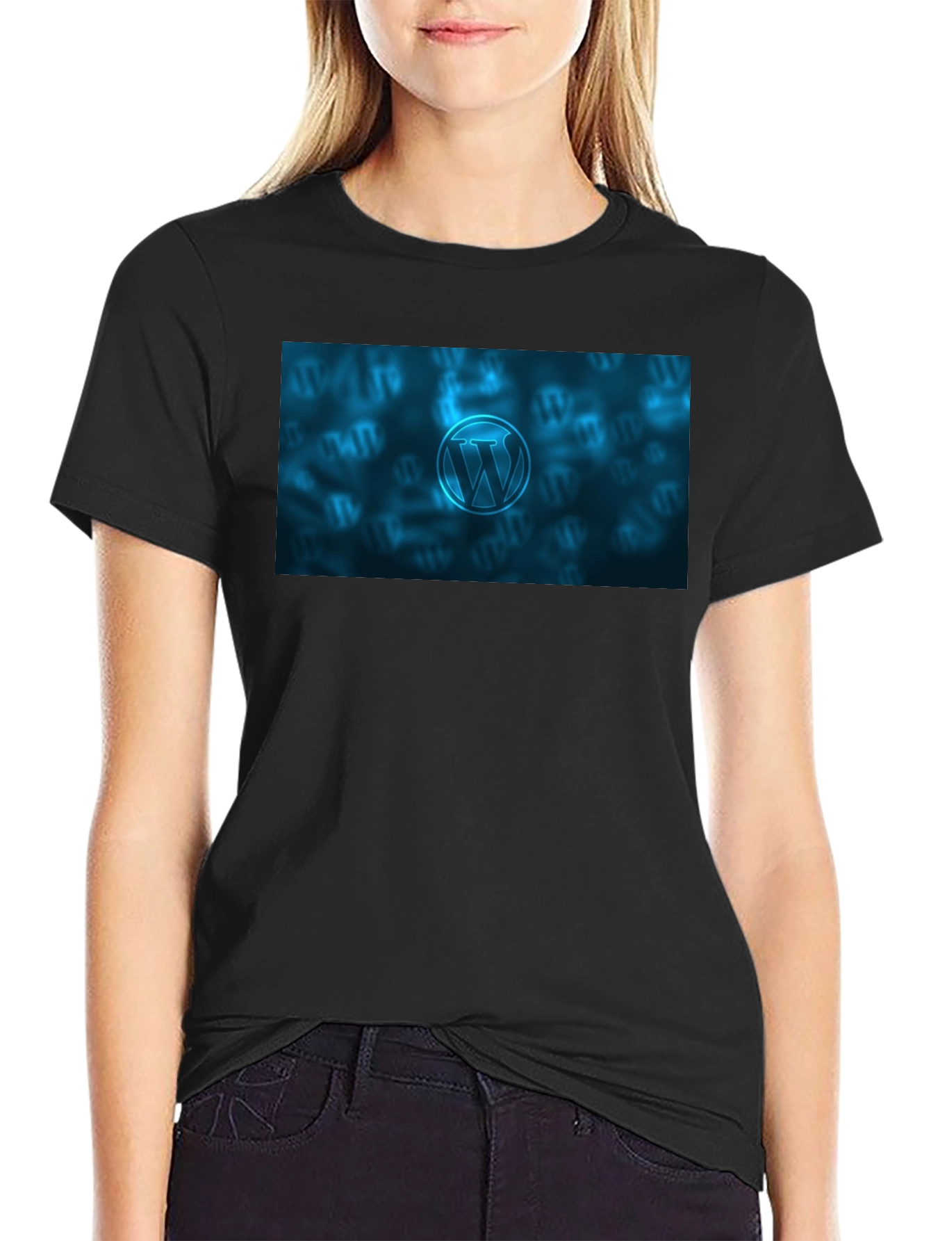 WordPress T-Shirt - Black Cotton Blend Tee