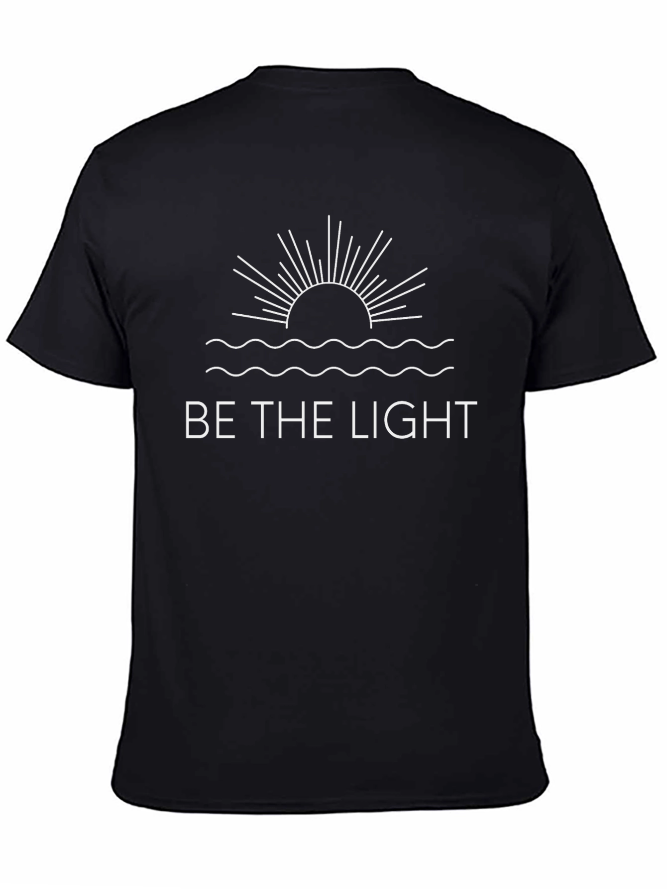 Be The Light Graphic Tee - Black Cotton Blend